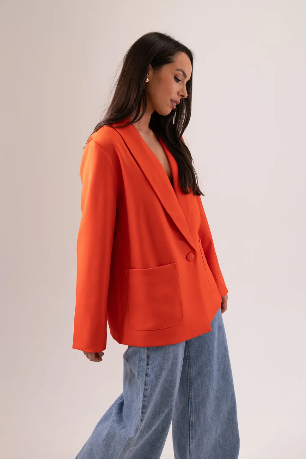 The Walk in Wardrobe Blazers>Becca Blazer In Coral Red