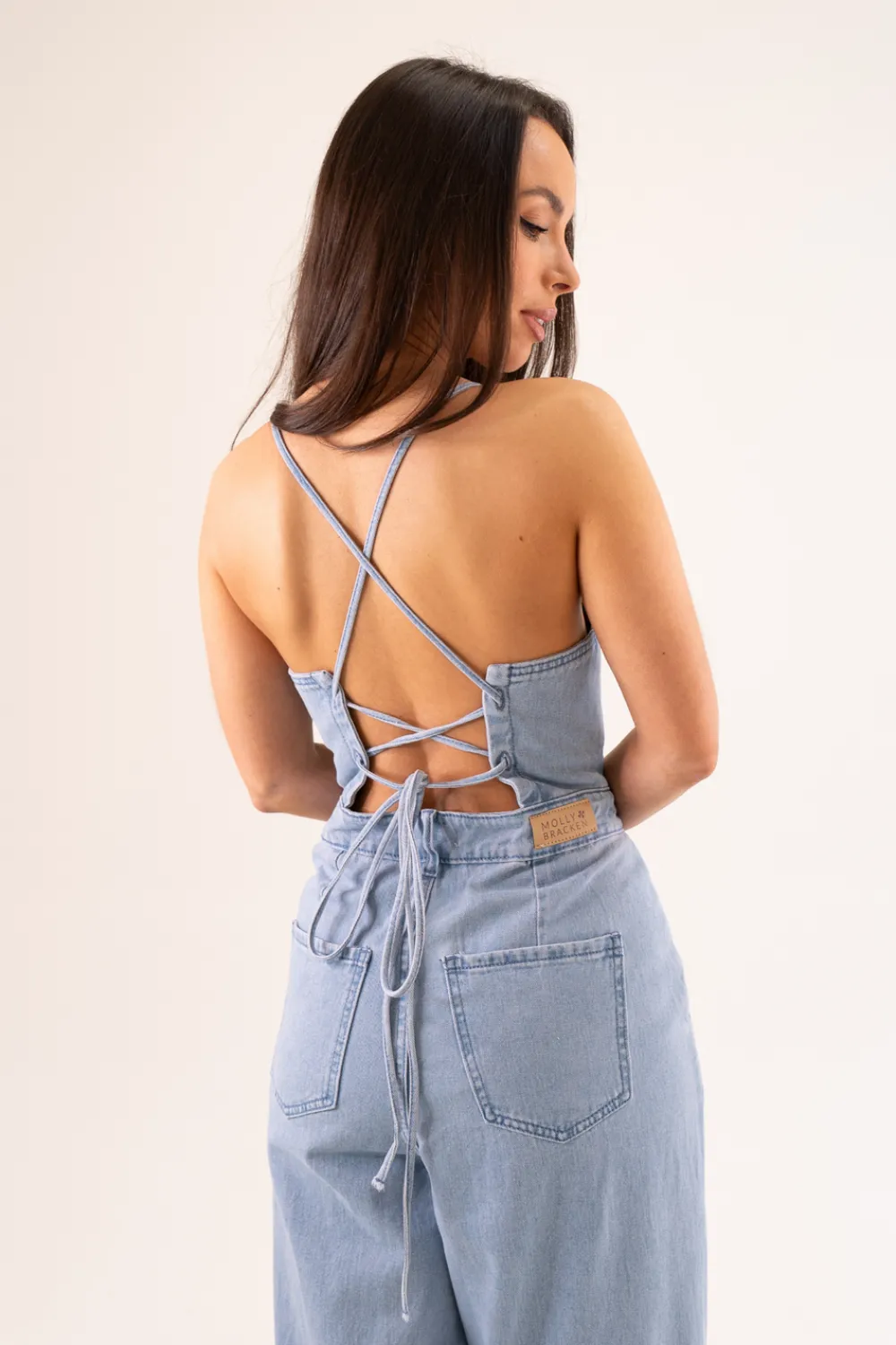 The Walk in Wardrobe Jumpsuits & Playsuits>Becca Denim Jumpsuit In Light Wash