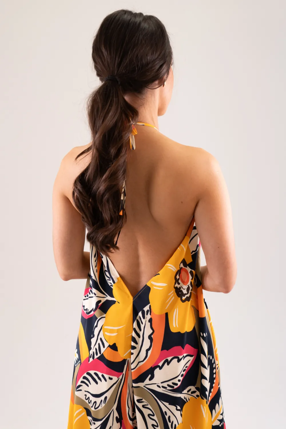 The Walk in Wardrobe Maxi Dresses>Becca Halter Maxi Dress In Floral Print