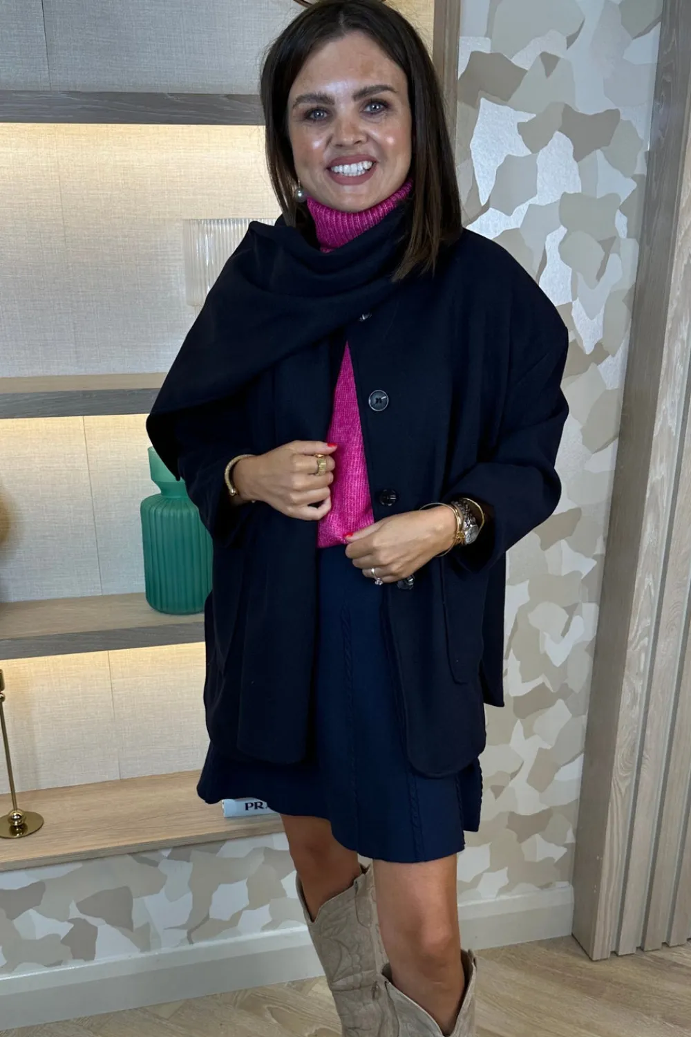 The Walk in Wardrobe Knitwear|Skirts & Skorts>Becca Knit Mini Skirt In Navy