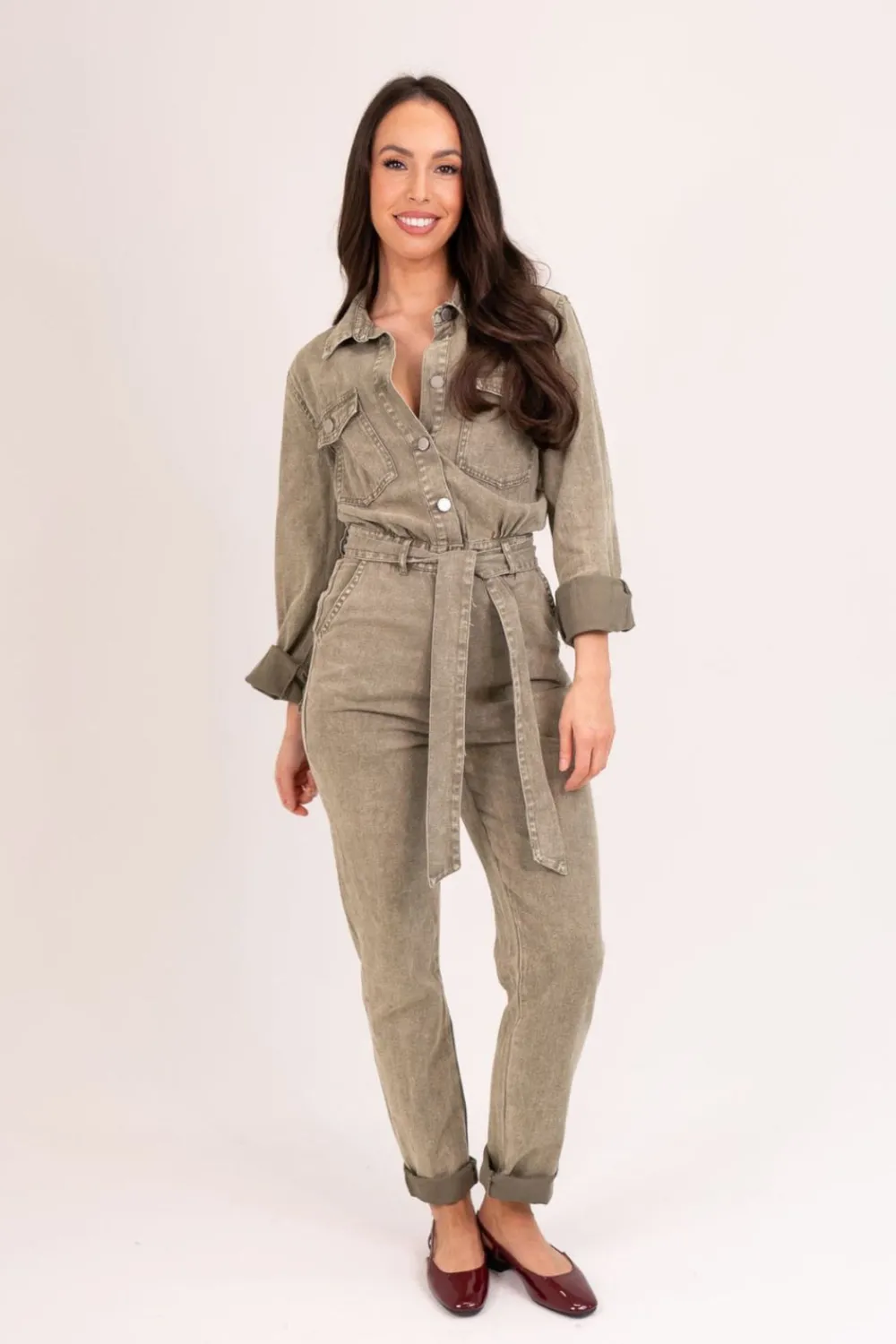 The Walk in Wardrobe Jumpsuits & Playsuits>Cora Tie Waist Jumpsuit In Fuchsia