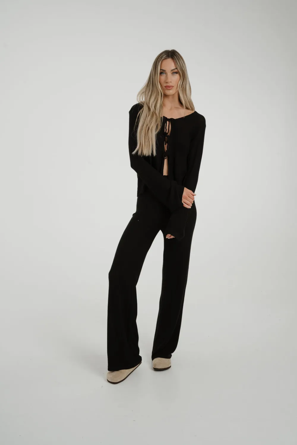 The Walk in Wardrobe Knitwear|Trousers>Elsa Knit Trousers In Black