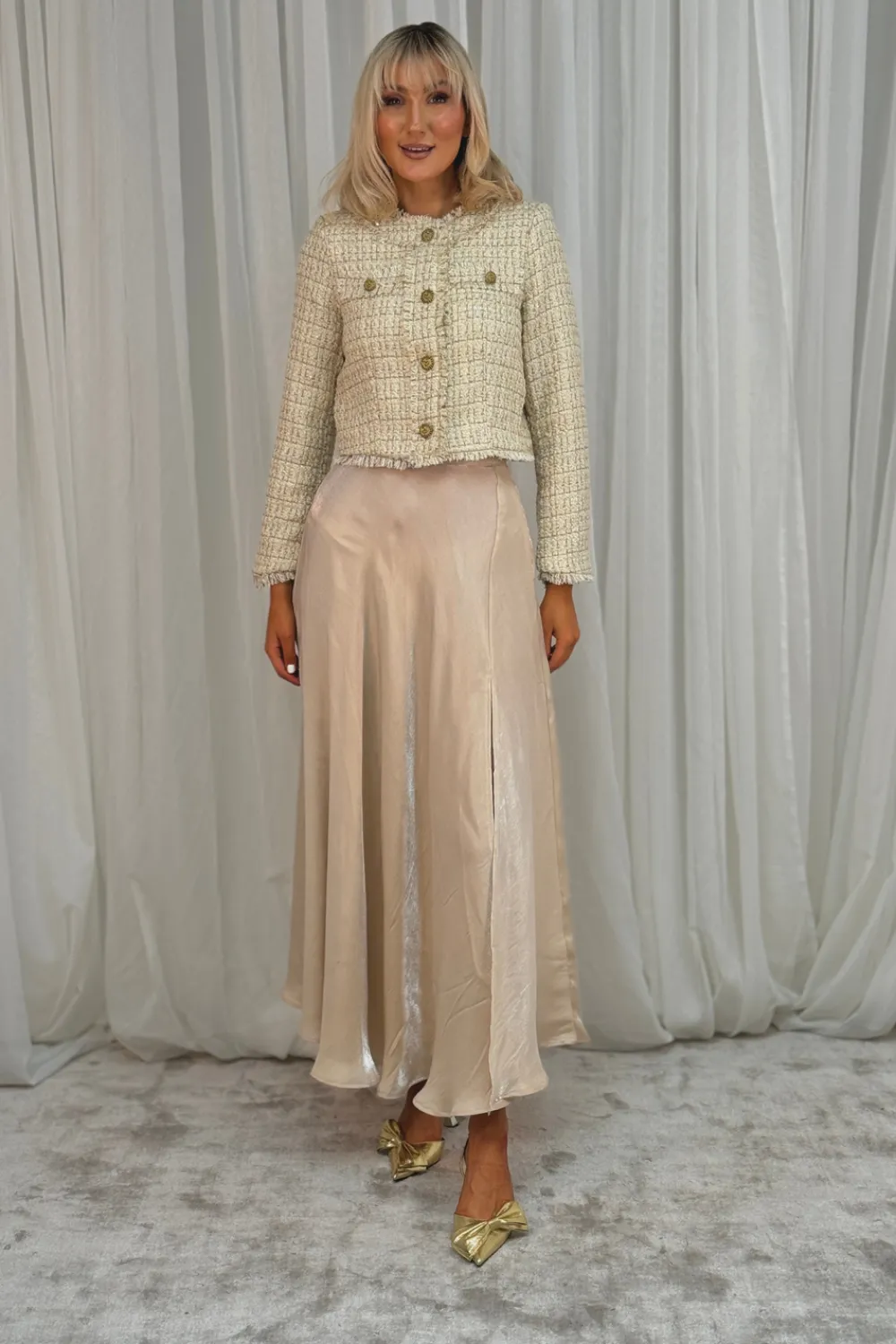 The Walk in Wardrobe Skirts & Skorts>Elsa Maxi Skirt In Cream