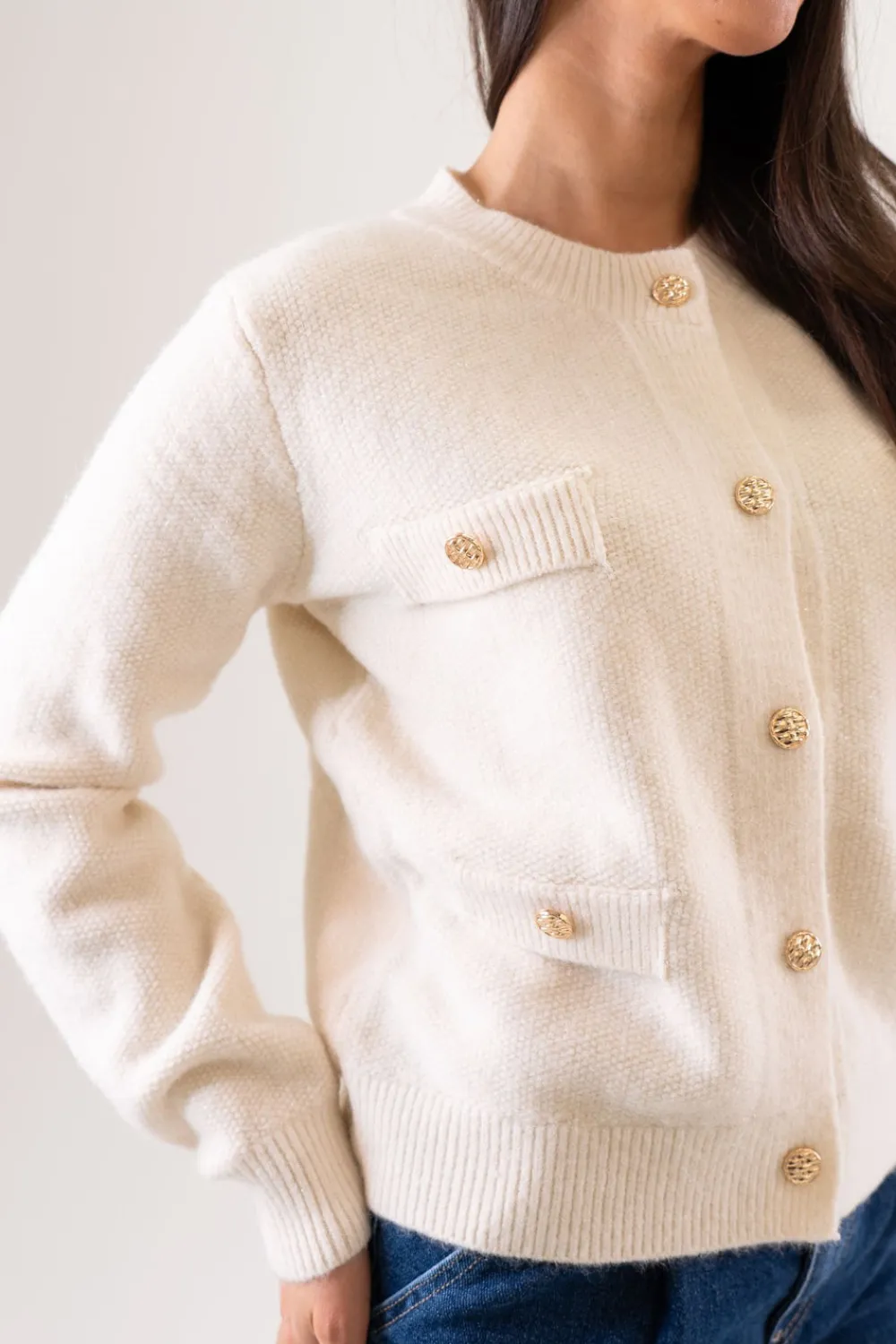 The Walk in Wardrobe Knitwear|Jumpers & Cardigans>Elsa Pocket Front Cardigan In Bordeaux