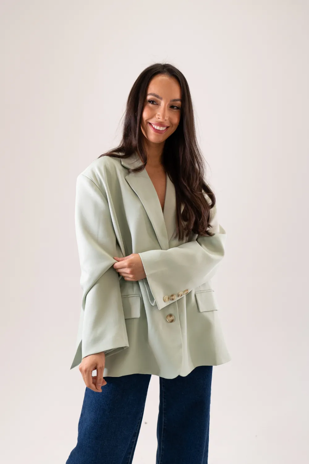 The Walk in Wardrobe Blazers>Erica Blazer In Sage