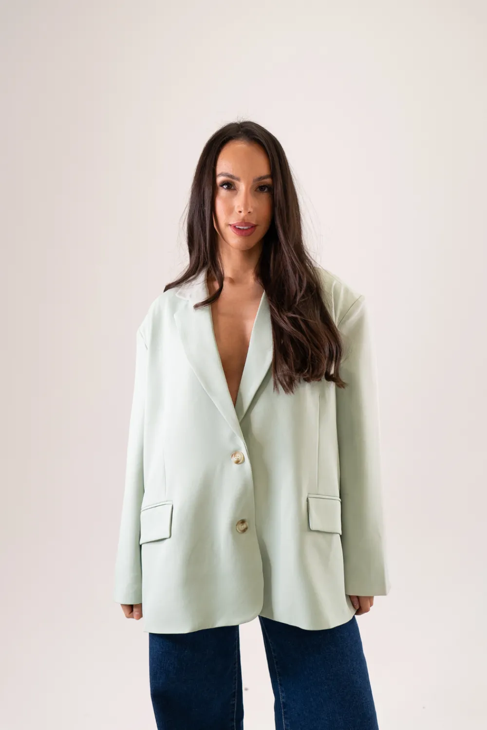 The Walk in Wardrobe Blazers>Erica Blazer In Sage