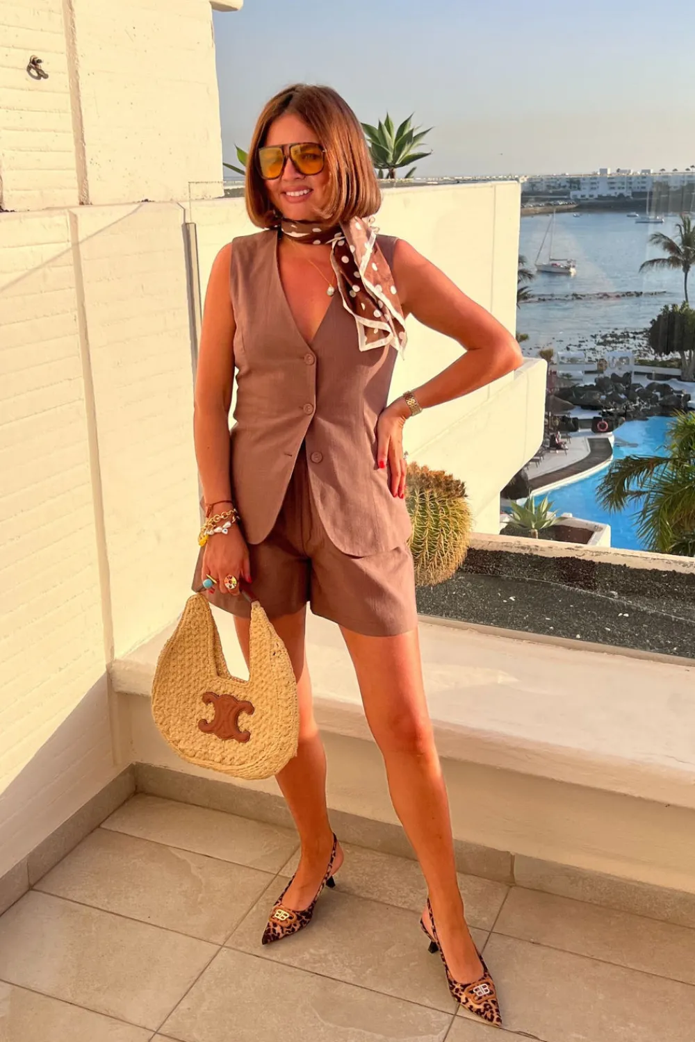 The Walk in Wardrobe Shorts>Erica Cotton Shorts In Chocolate