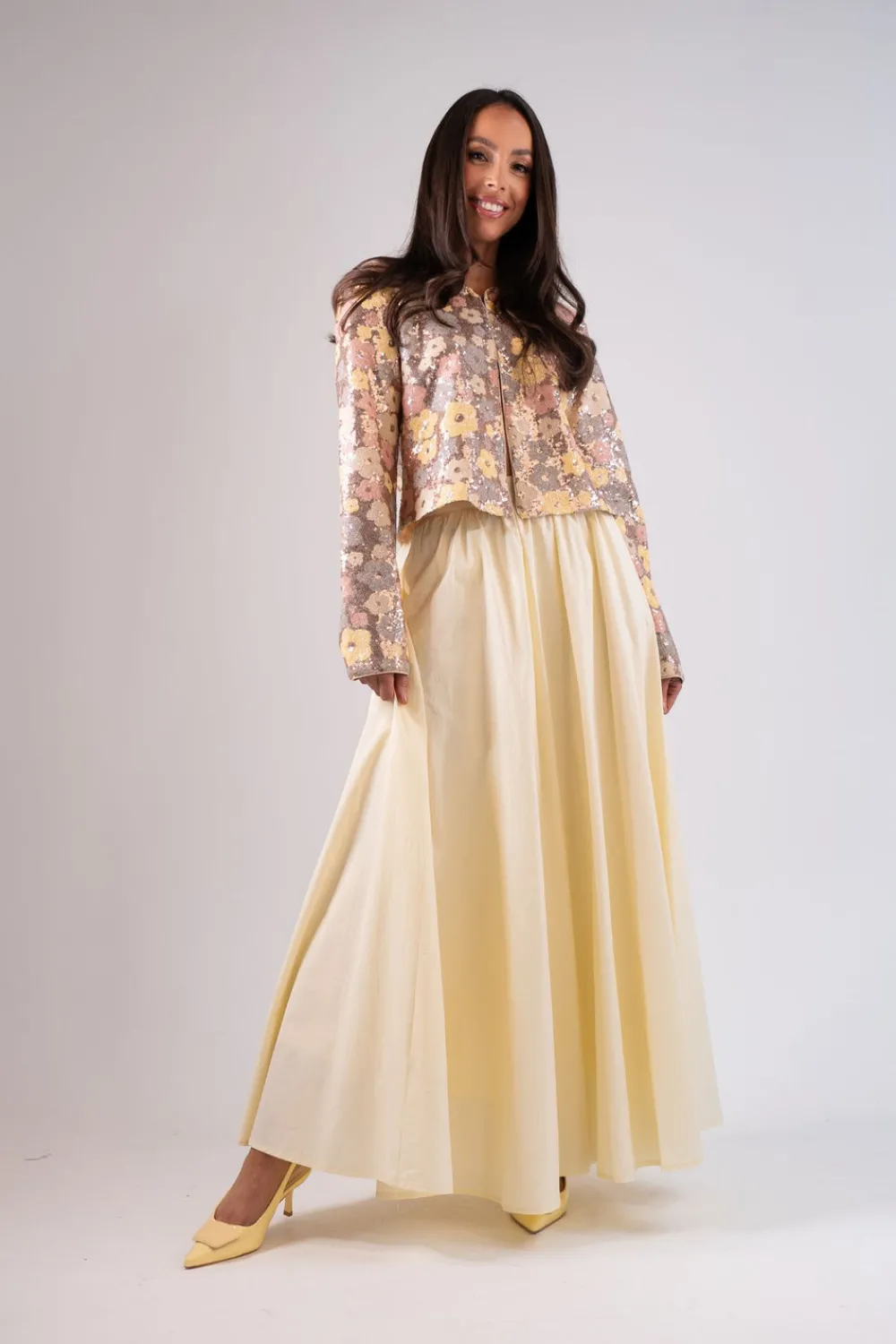 The Walk in Wardrobe Skirts & Skorts>Erica Maxi Skirt In Lemon