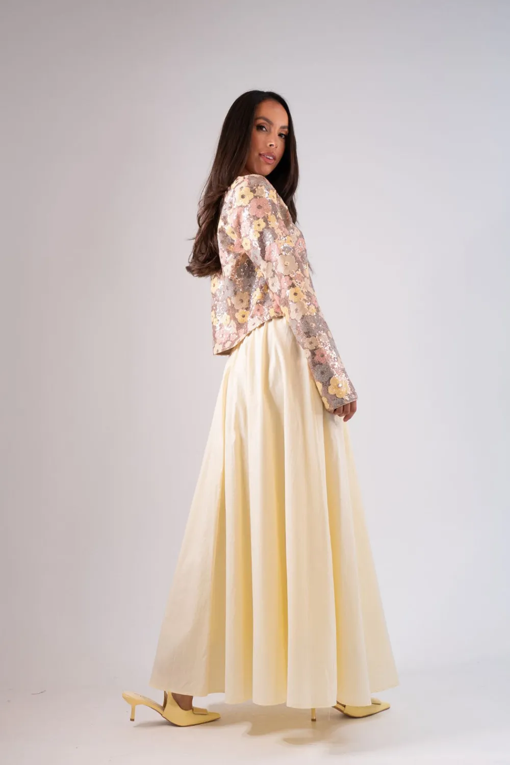 The Walk in Wardrobe Skirts & Skorts>Erica Maxi Skirt In Lemon
