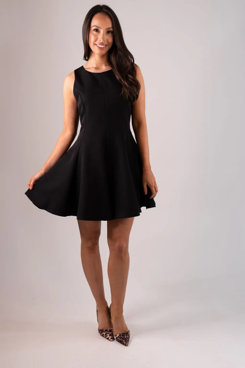 The Walk in Wardrobe Mini Dresses>Erica Seamed Dress In Black