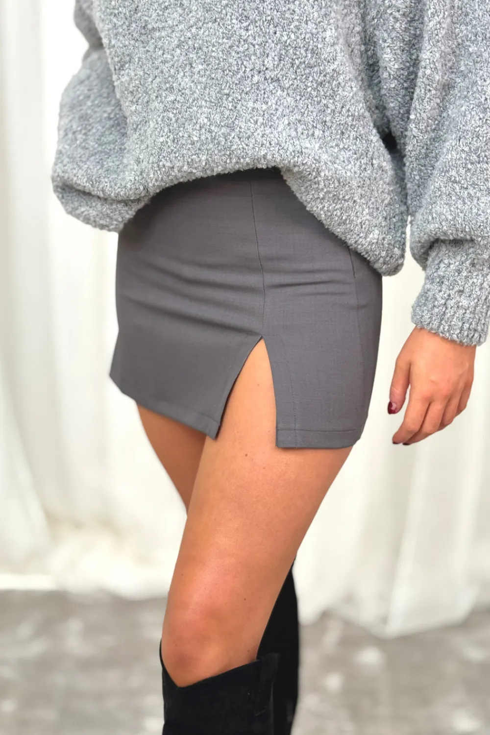 The Walk in Wardrobe Skirts & Skorts>Erica Skort In Grey