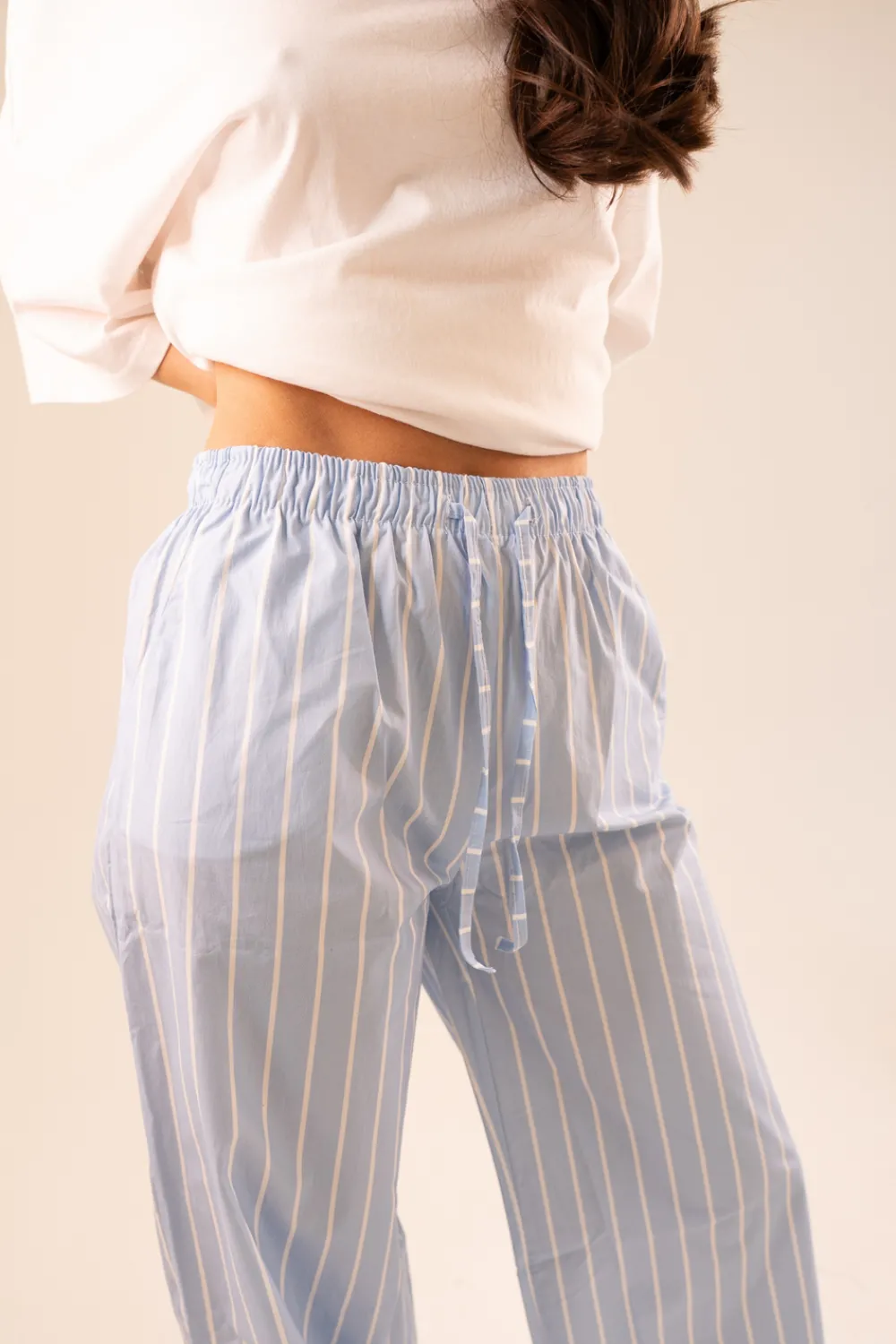 The Walk in Wardrobe Trousers>Erica Striped Trousers In Blue