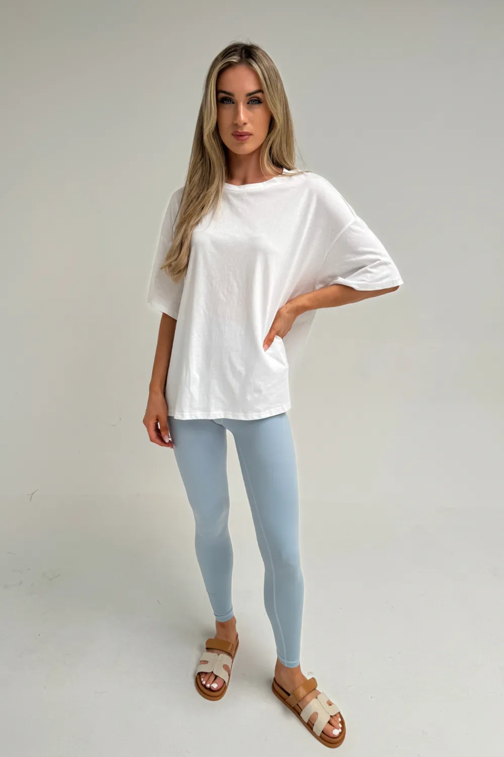 The Walk in Wardrobe Trousers>Freya High Waist Sport Legging In Light Blue