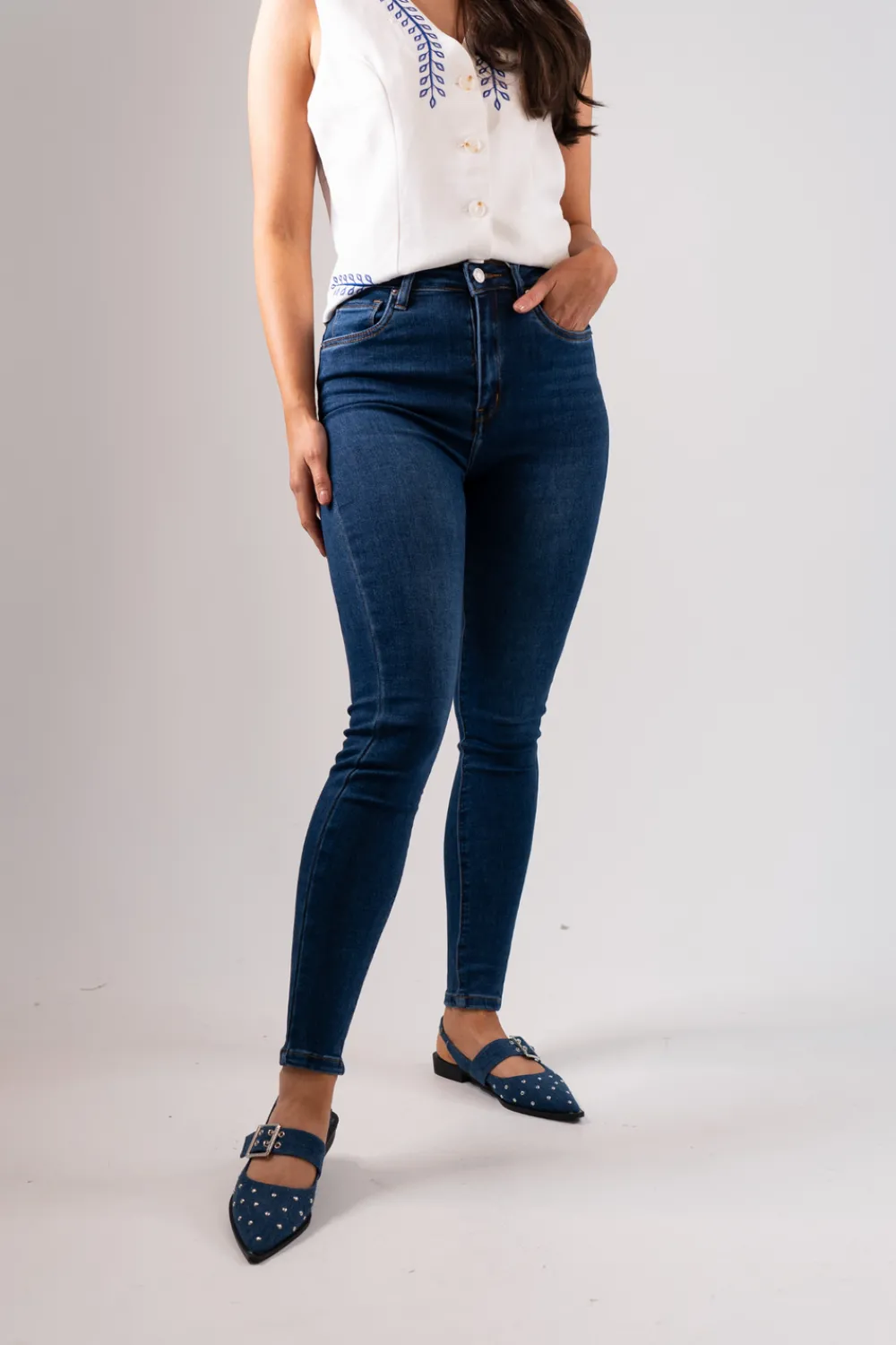 The Walk in Wardrobe Skinny Jeans>Freya Skinny Jeans In Dark Wash