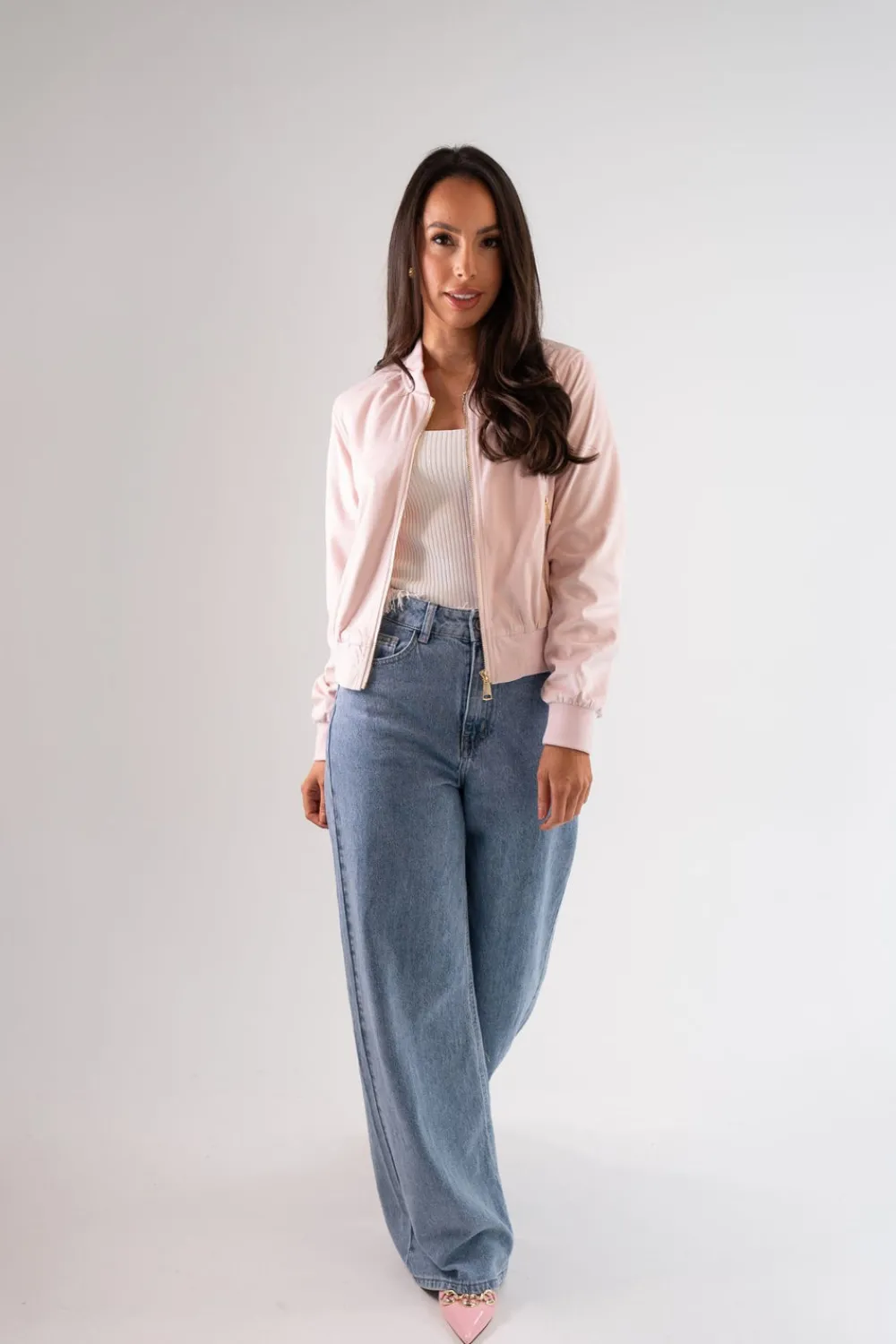 The Walk in Wardrobe Coats & Jackets>Harper Bomber Jacket In Pink