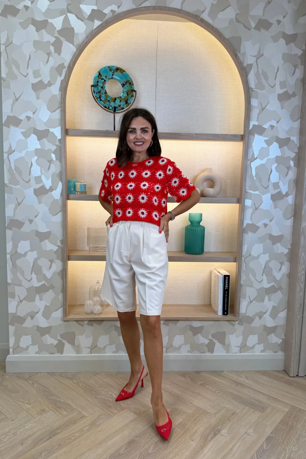 The Walk in Wardrobe Shorts>Holly Longline Shorts In Black