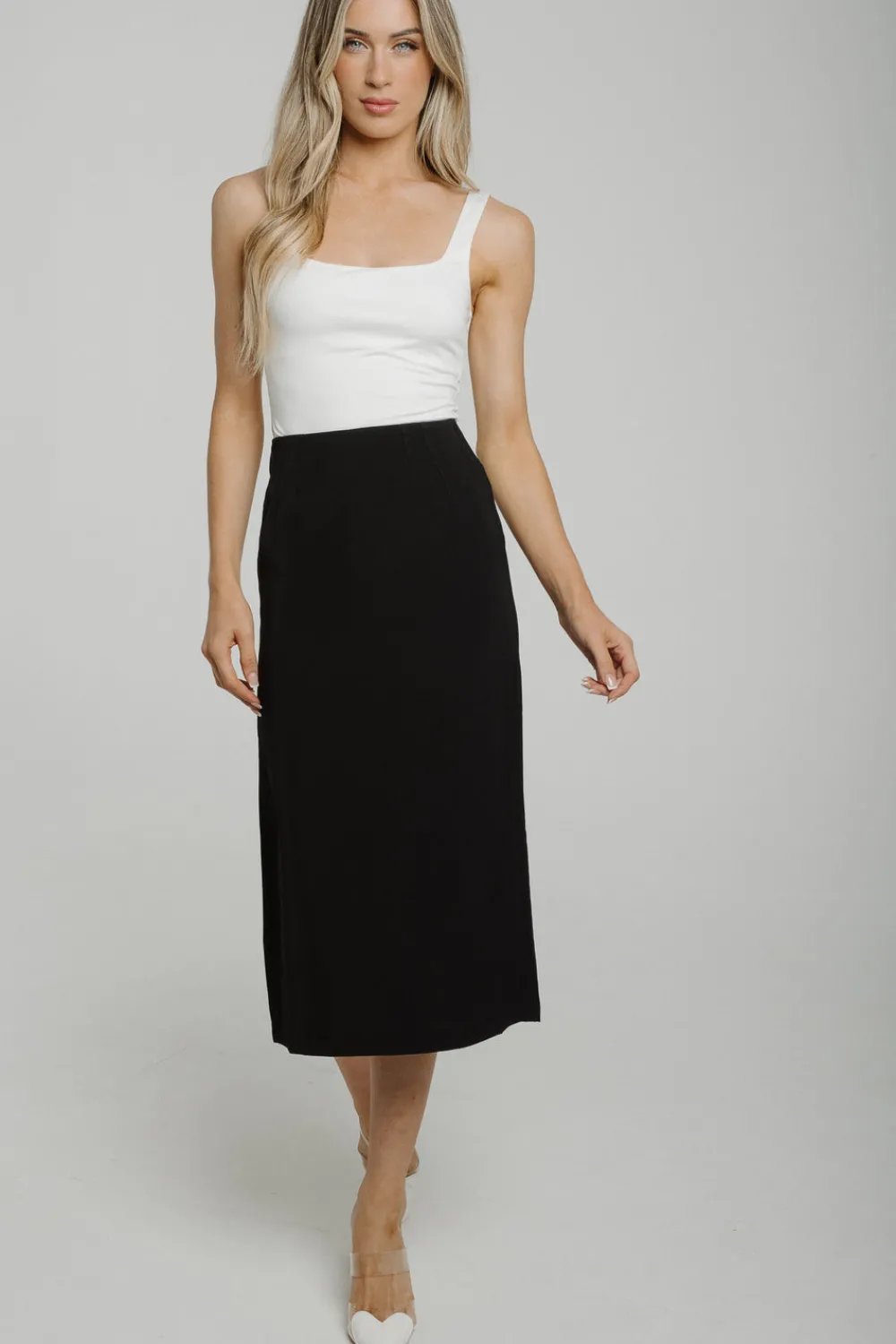 The Walk in Wardrobe Skirts & Skorts>Holly Slip Skirt In Black