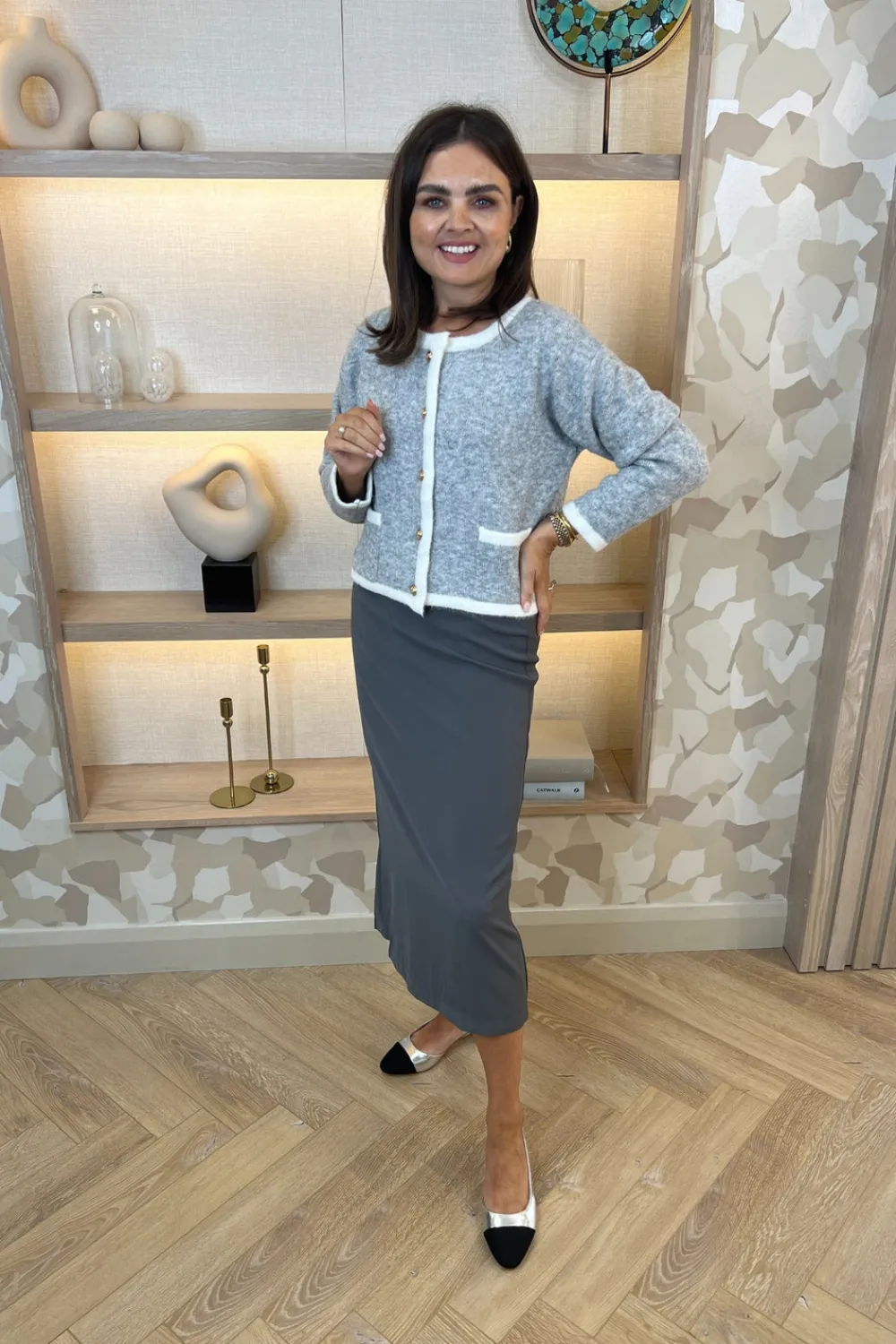 The Walk in Wardrobe Skirts & Skorts>Holly Slip Skirt In Grey