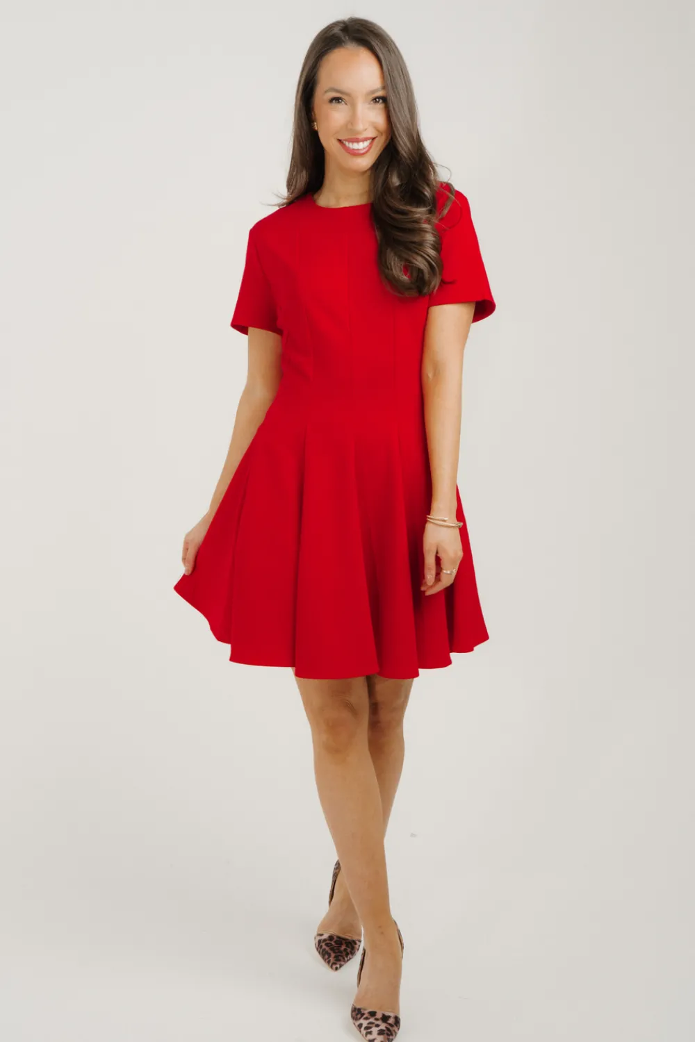 The Walk in Wardrobe Mini Dresses>Holly T-Shirt Dress In Red