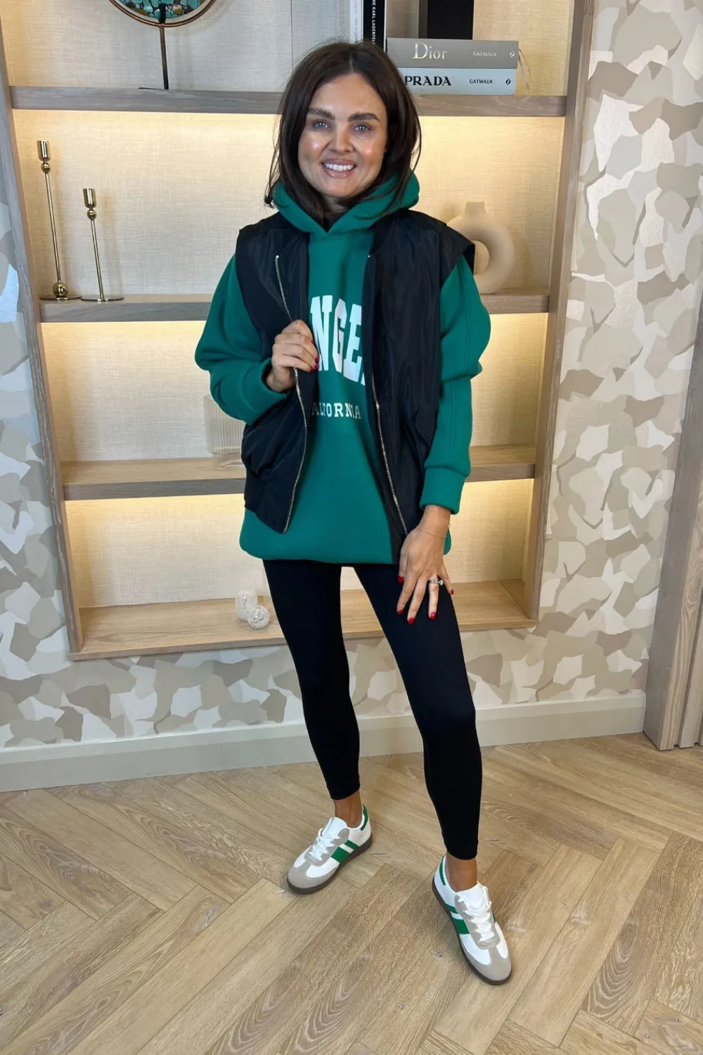 The Walk in Wardrobe Coats & Jackets>Jane Sleeveless Bomber Jacket In Black