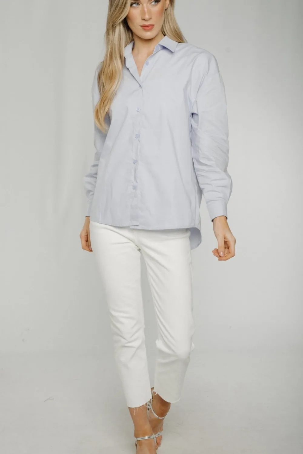 The Walk in Wardrobe Shirts>Jane Slogan Shirt In Blue