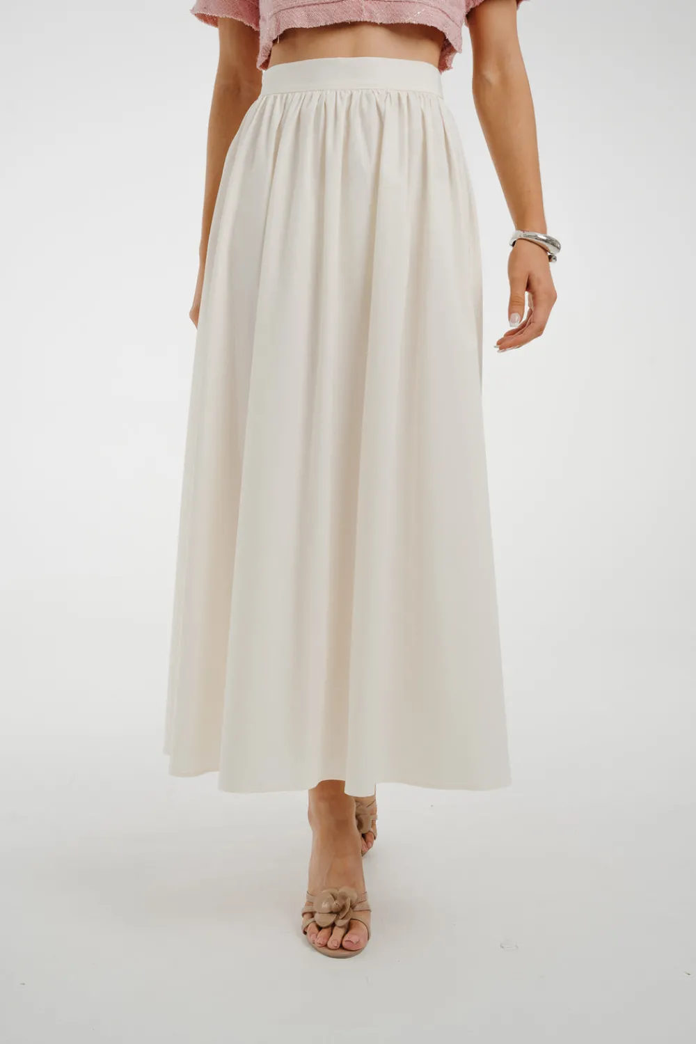 The Walk in Wardrobe Skirts & Skorts>Jasmine Maxi Skirt In Cream