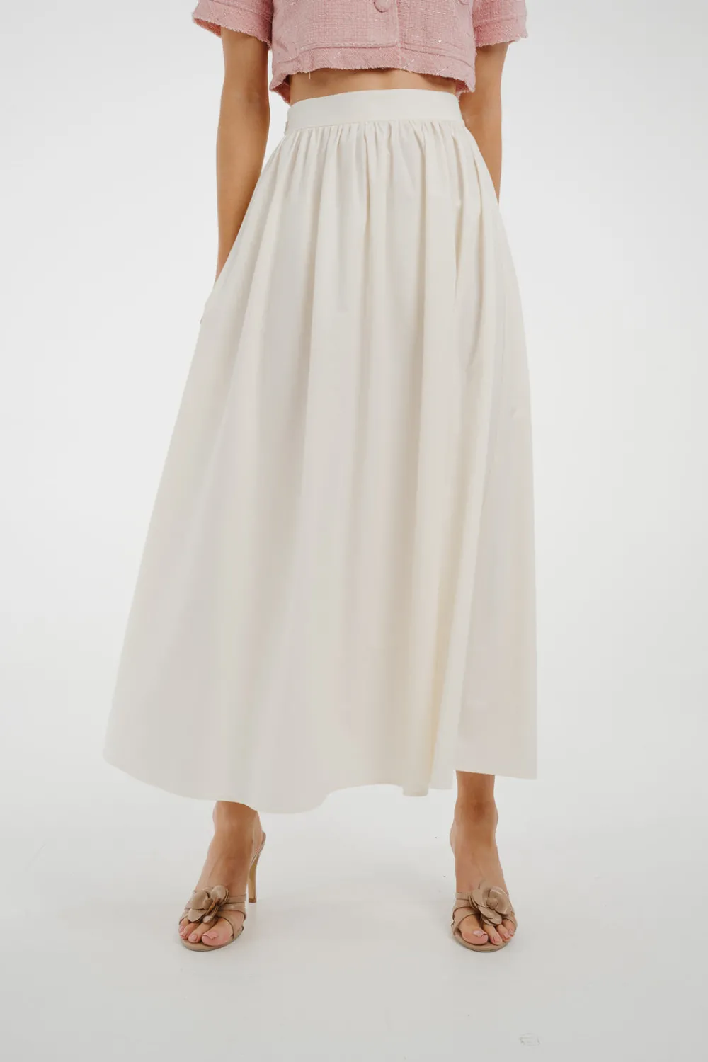 The Walk in Wardrobe Skirts & Skorts>Jasmine Maxi Skirt In Cream