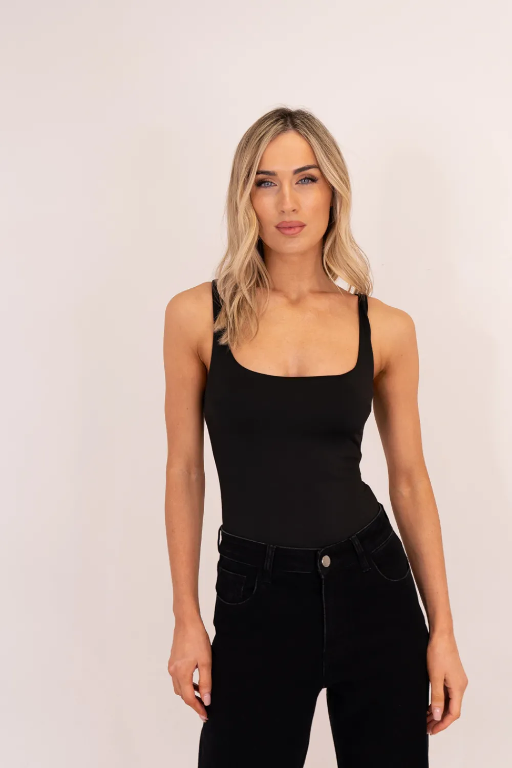 The Walk in Wardrobe Tops>Kate Bodysuit In Black