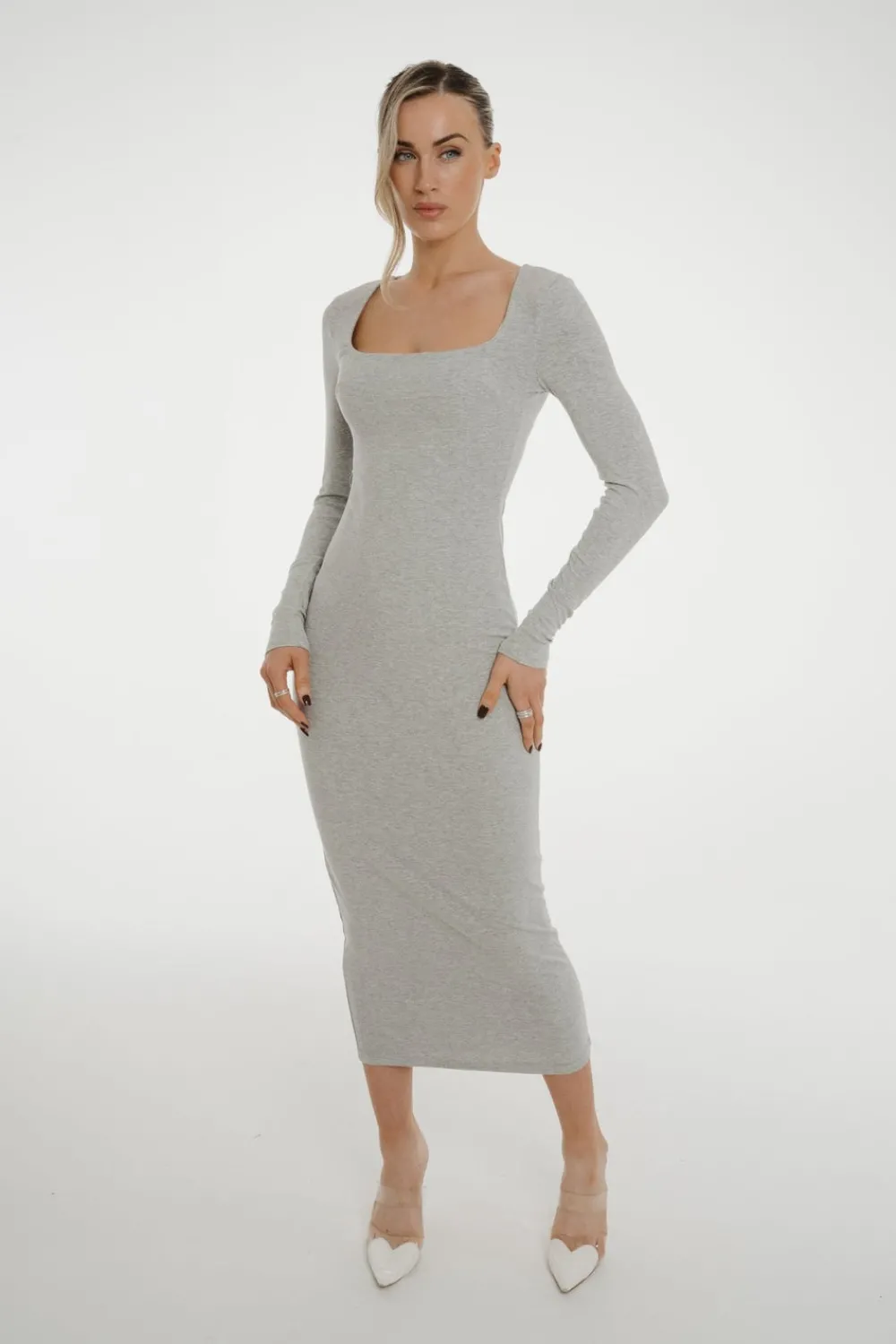 The Walk in Wardrobe Midi Dresses>Kate Midi Dress In Grey