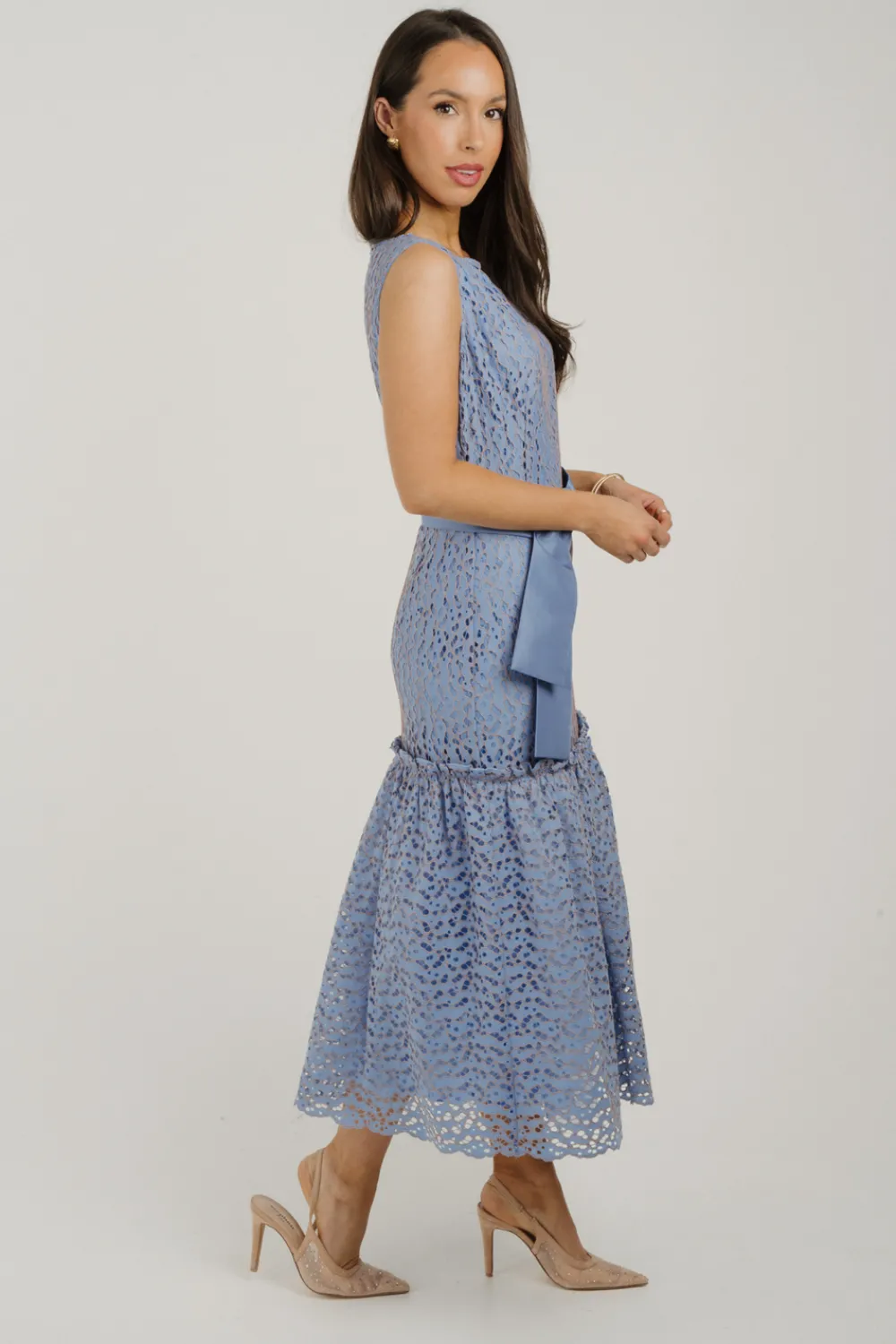 The Walk in Wardrobe Maxi Dresses|Midi Dresses>Kayla Lace Overlay Dress In Ivory