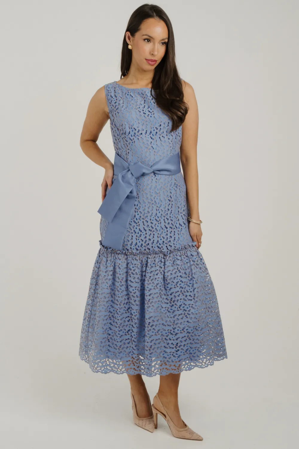 The Walk in Wardrobe Maxi Dresses|Midi Dresses>Kayla Lace Overlay Dress In Ivory