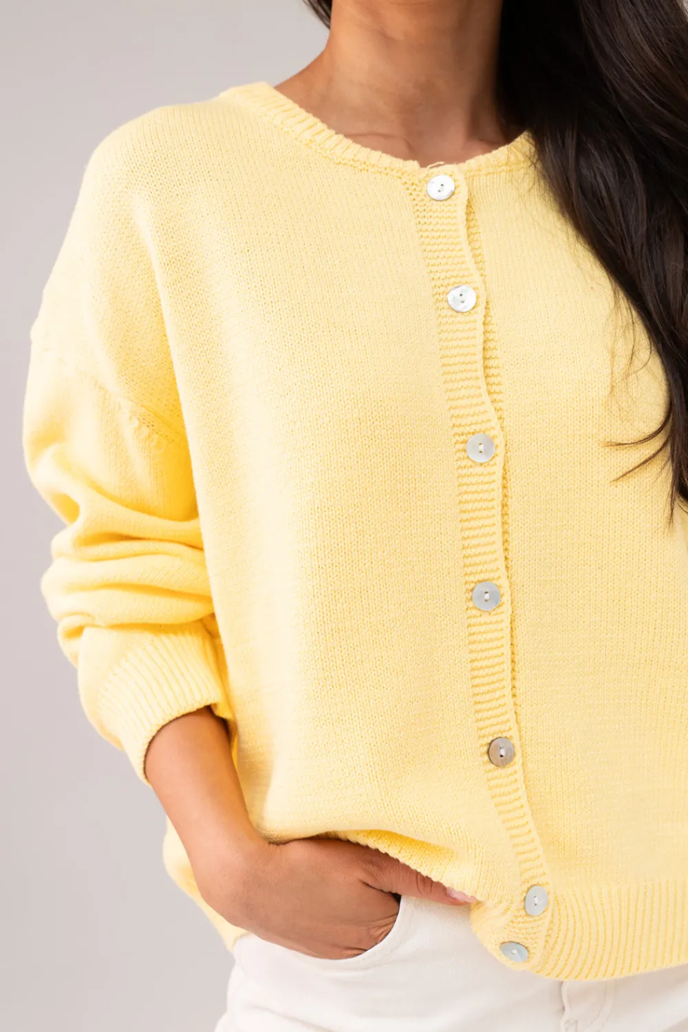 The Walk in Wardrobe Jumpers & Cardigans>Kendra Round Neck Cardigan In Pink