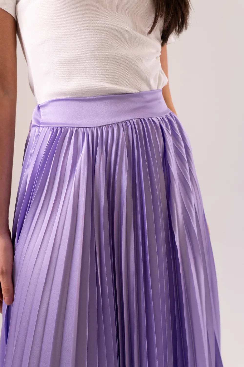 The Walk in Wardrobe Skirts & Skorts>Leah Pleated Maxi Skirt In Lilac