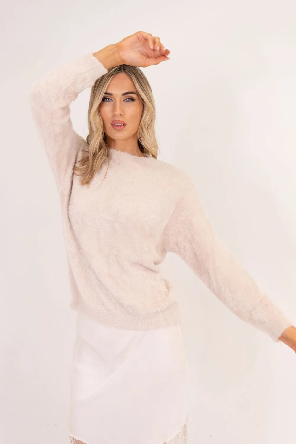 The Walk in Wardrobe Knitwear|Jumpers & Cardigans>Leah Textured Jumper In Neutral