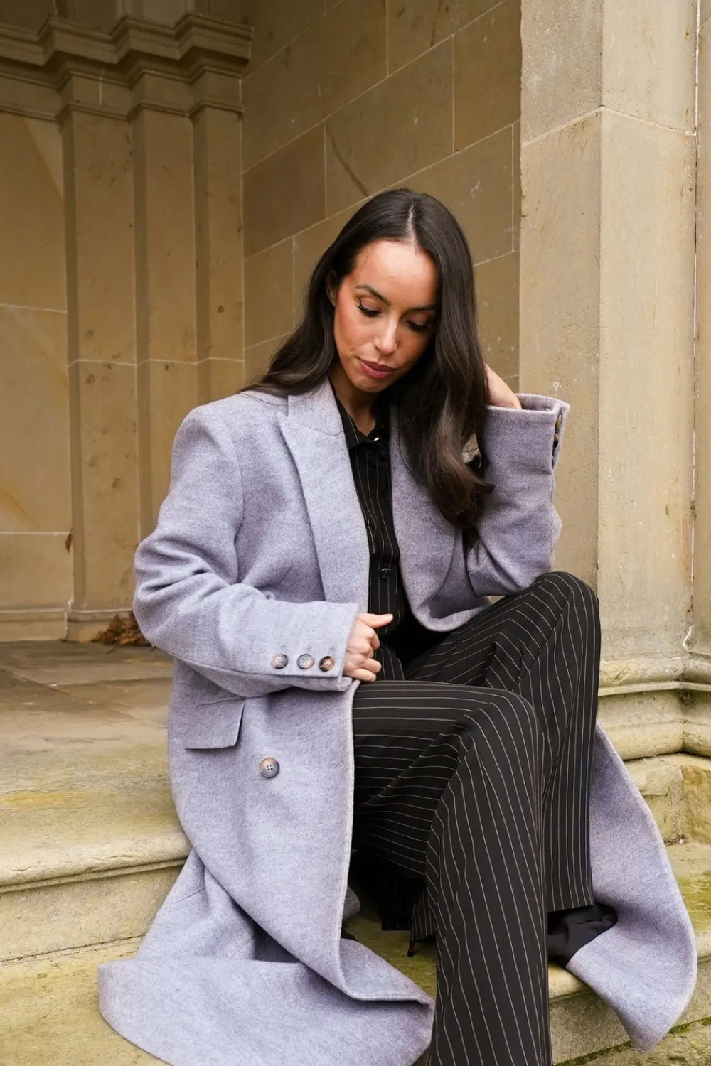 The Walk in Wardrobe Coats & Jackets>Love Laura Coat In Grey Marl