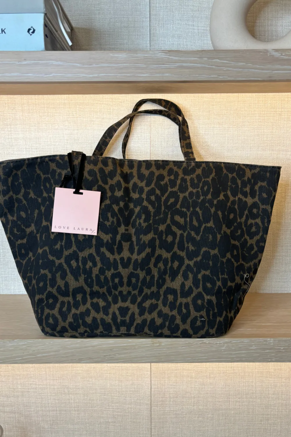 The Walk in Wardrobe Bags>Love Laura Tote Bag In Leopard Print