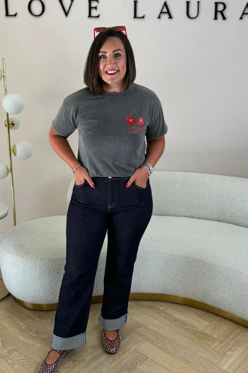 The Walk in Wardrobe Wide Leg Jeans><noscript><img width=