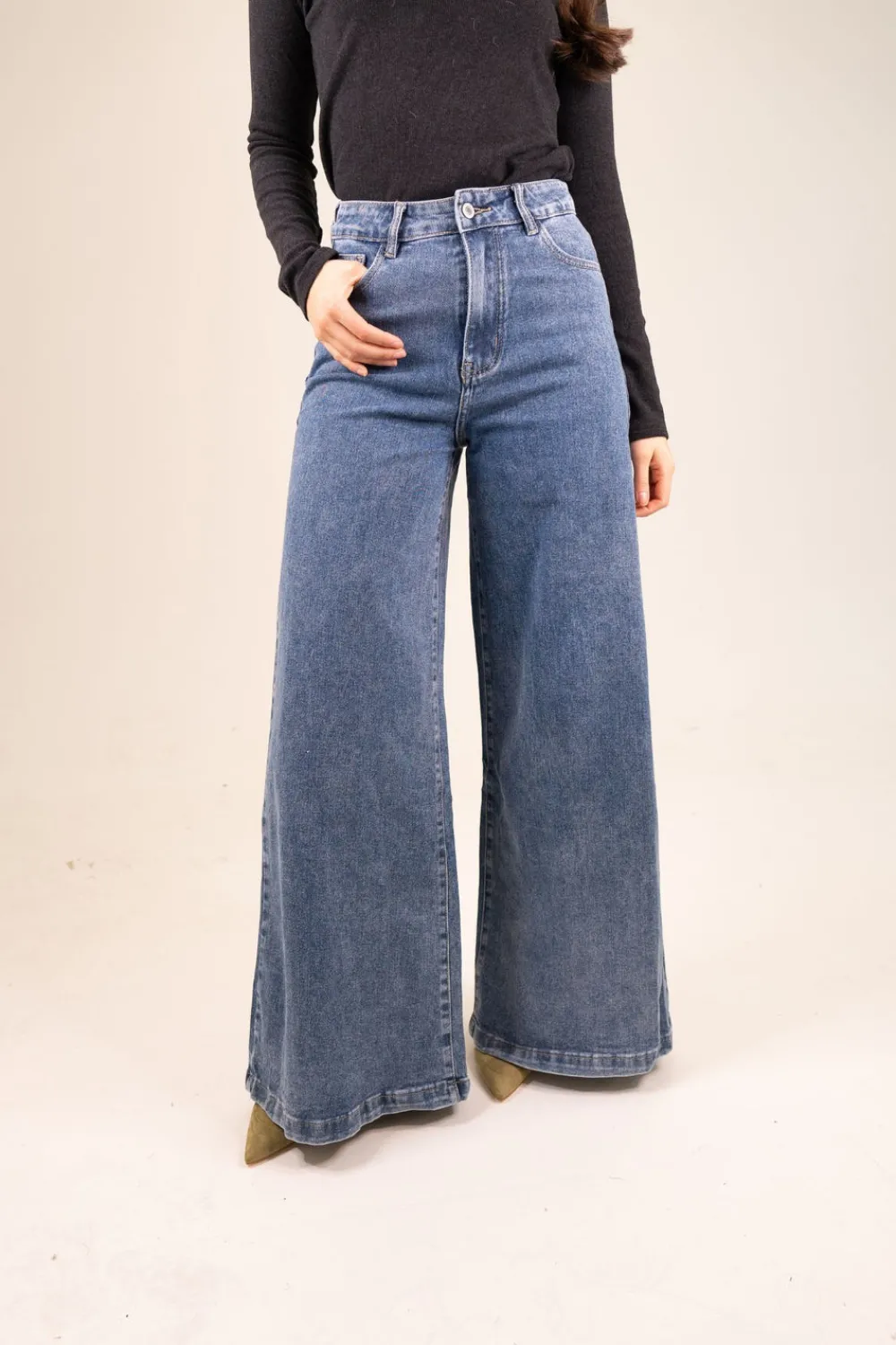 The Walk in Wardrobe Wide Leg Jeans><noscript><img width=