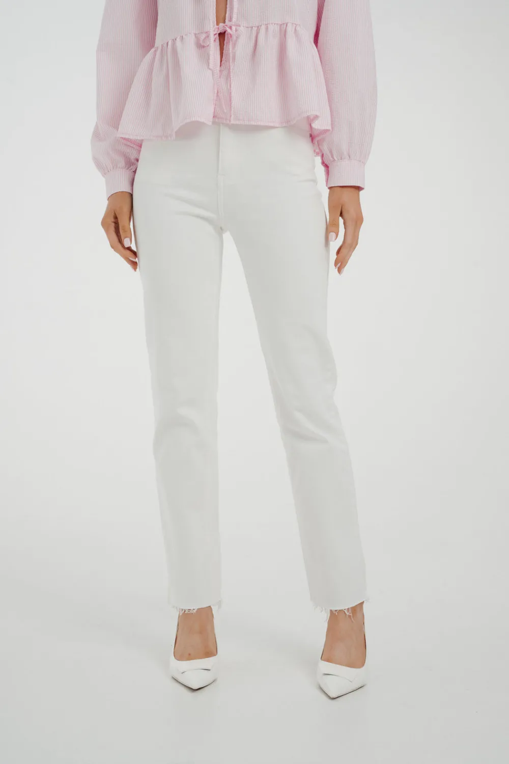 The Walk in Wardrobe Straight Leg>Lynne Straight Leg Jean In White