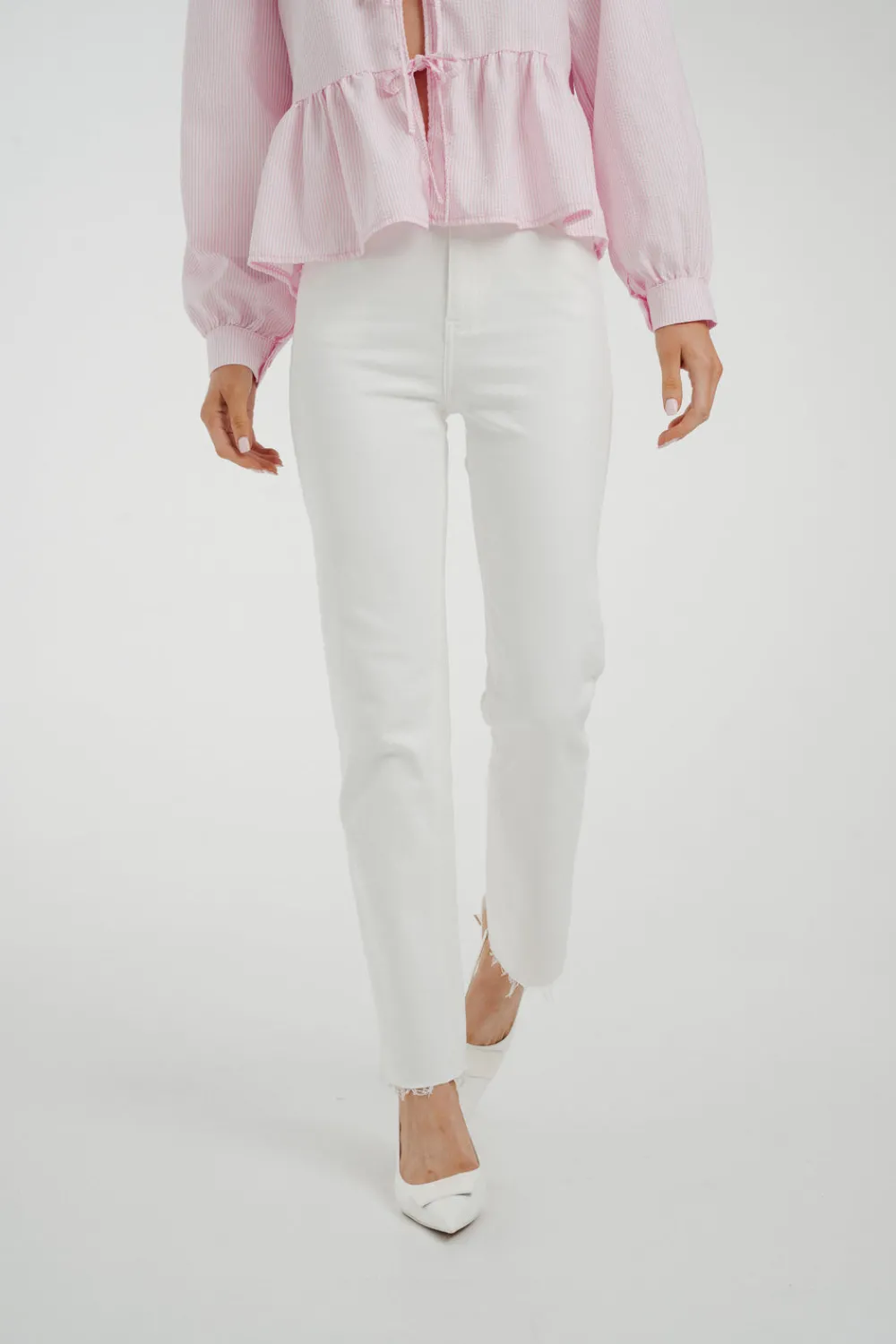 The Walk in Wardrobe Straight Leg>Lynne Straight Leg Jean In White