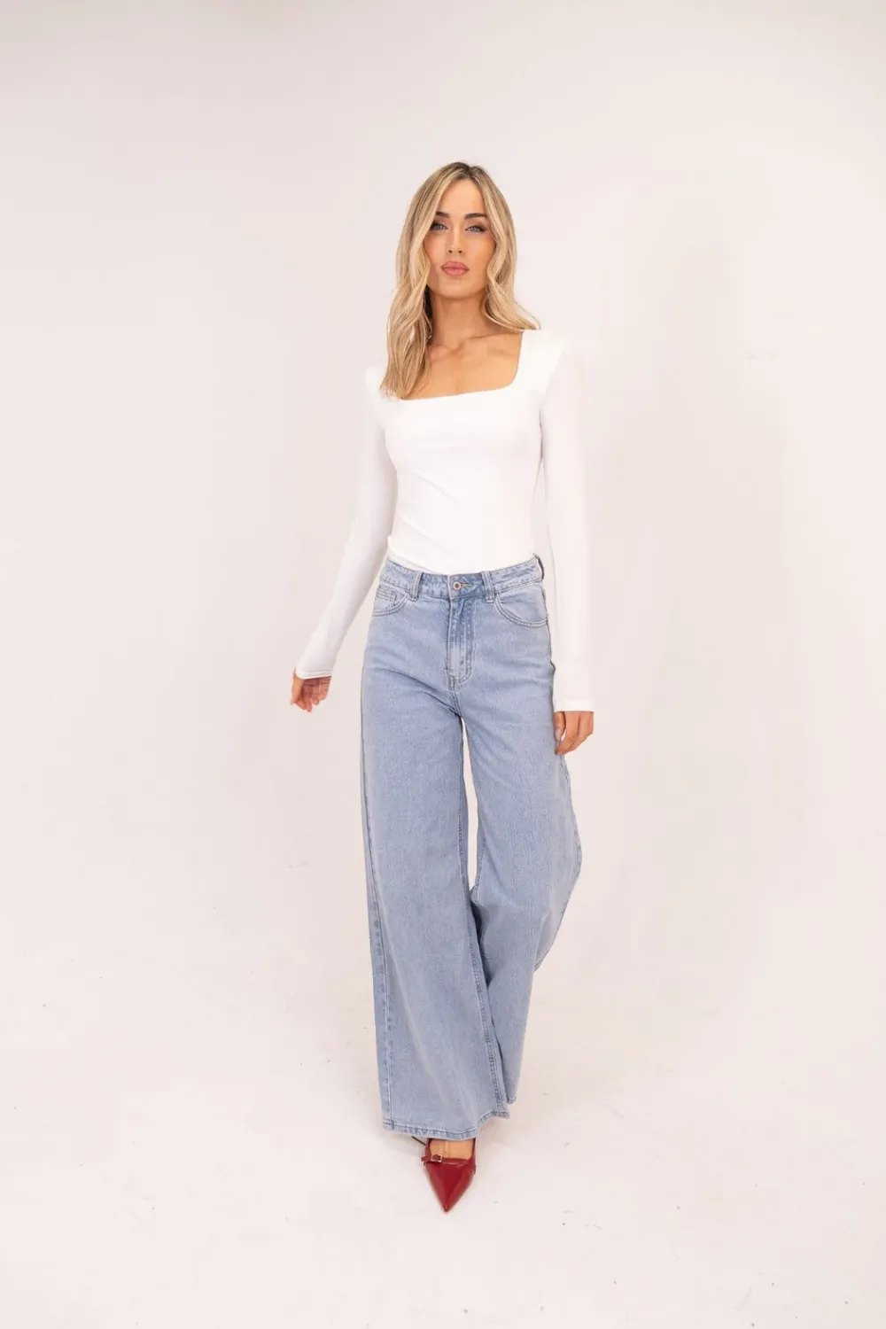 The Walk in Wardrobe Wide Leg Jeans><noscript><img width=