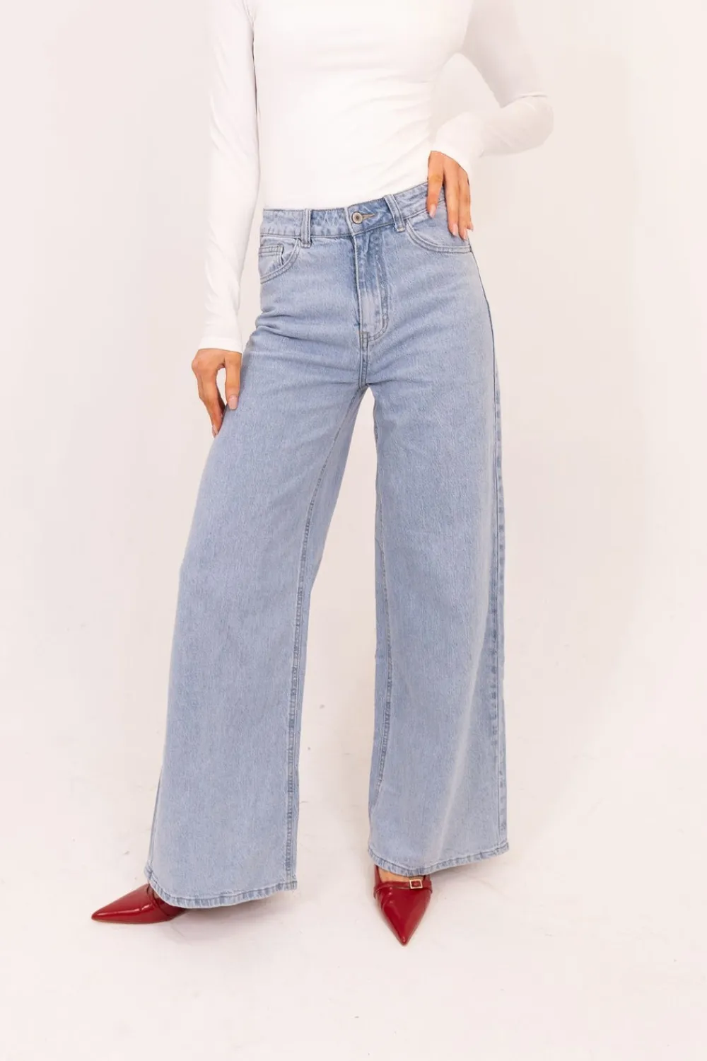 The Walk in Wardrobe Wide Leg Jeans><noscript><img width=