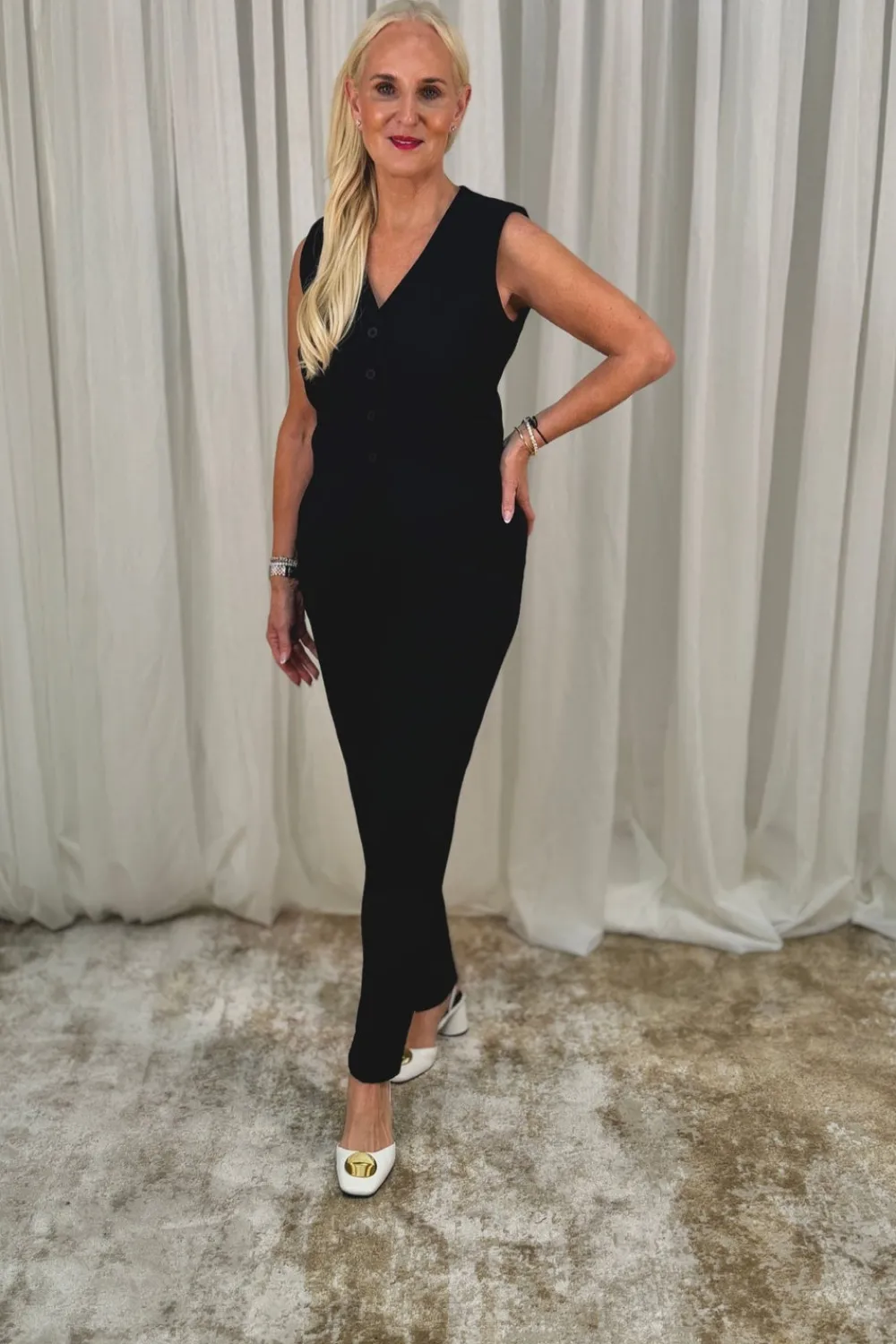 The Walk in Wardrobe Trousers>Maria Straight Leg Trousers In Navy