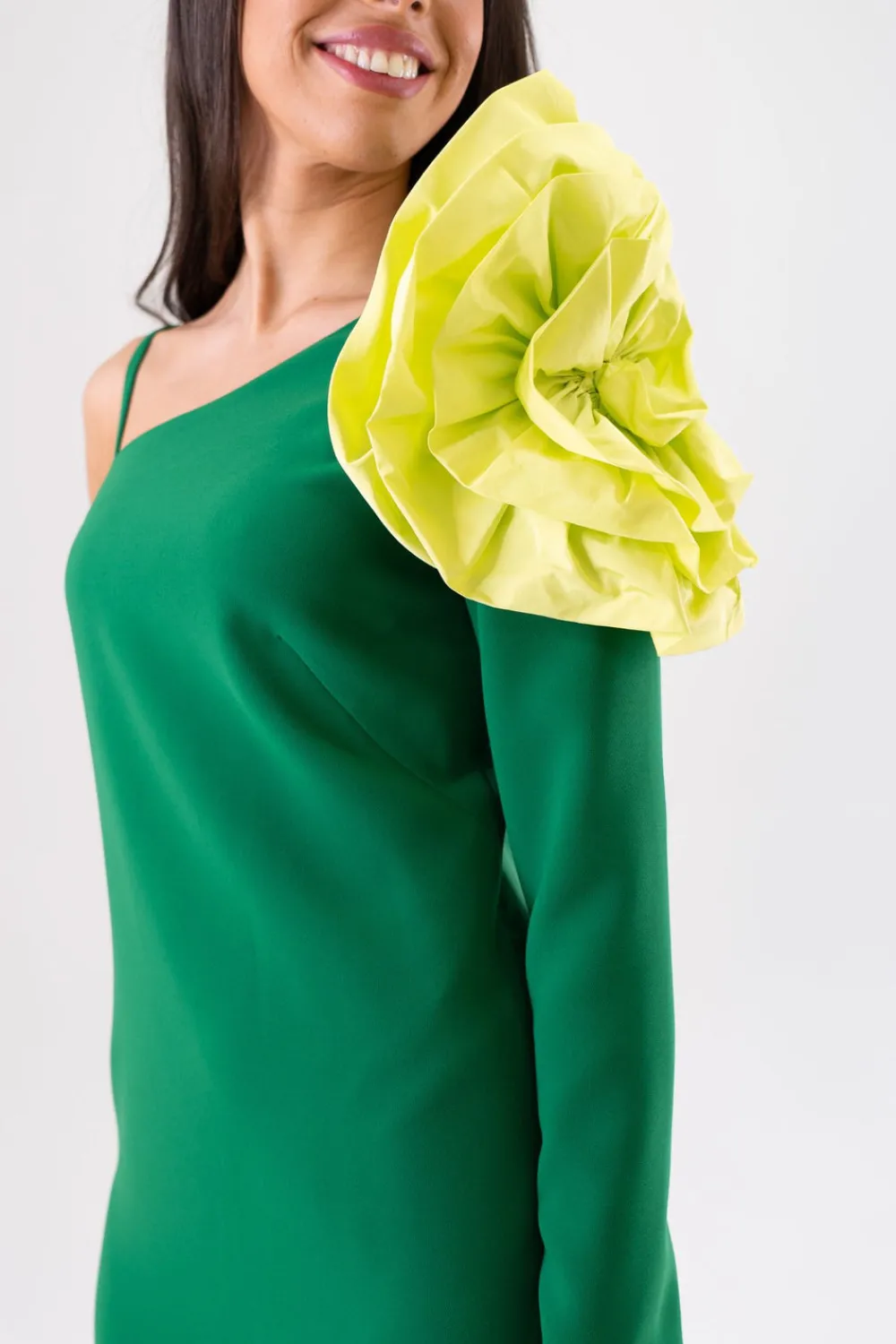 The Walk in Wardrobe Midi Dresses>Marissa Corsage Dress In Green