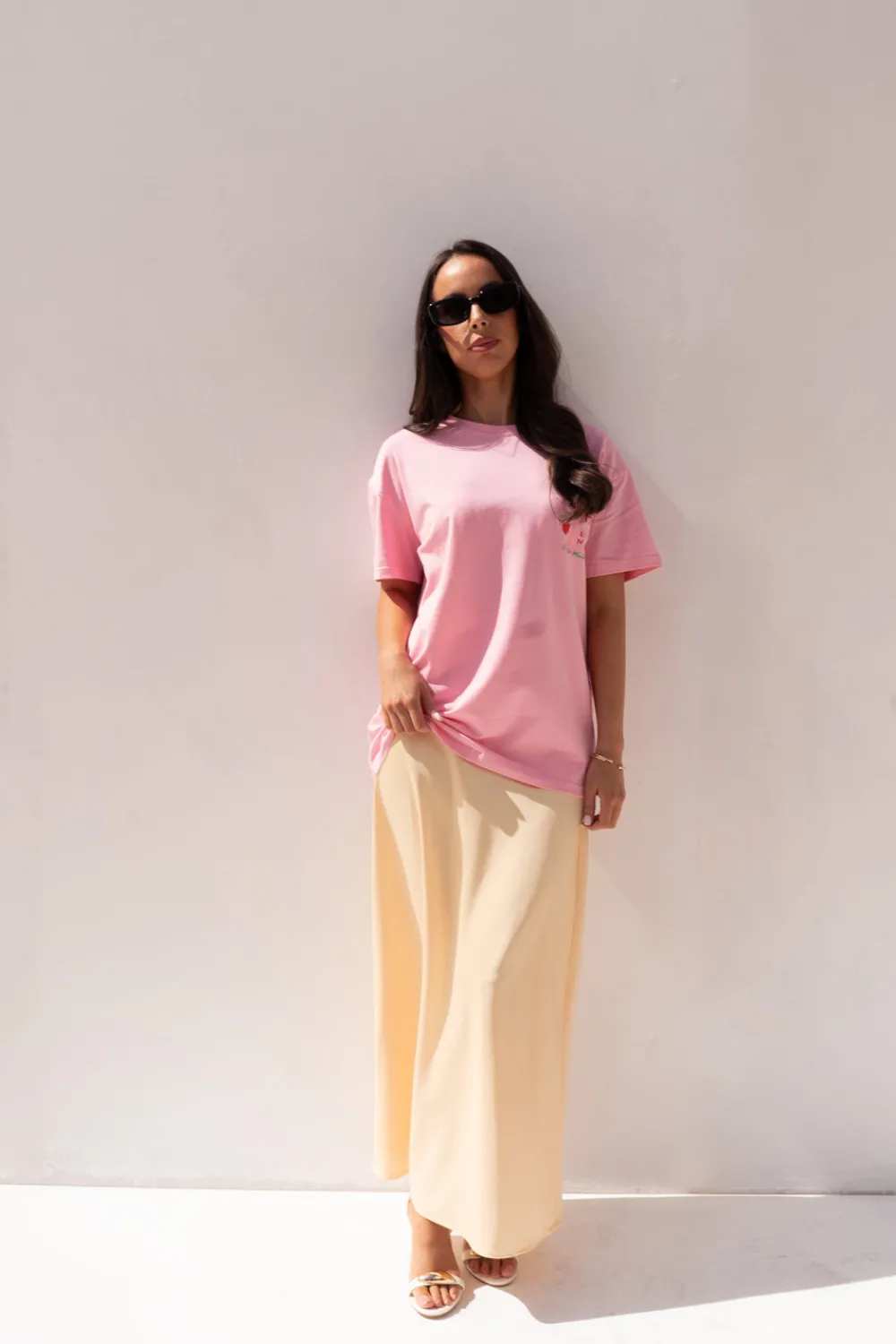 The Walk in Wardrobe T-Shirts|Tops>Melanie French Martini T-Shirt In Pink