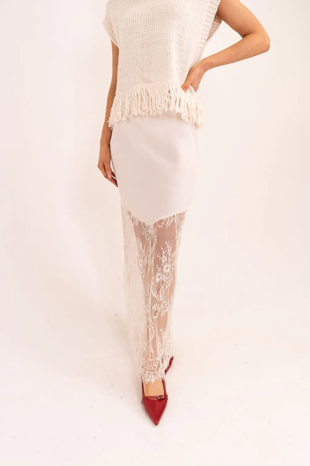 The Walk in Wardrobe Skirts & Skorts>Millie Contrast Skirt In Black