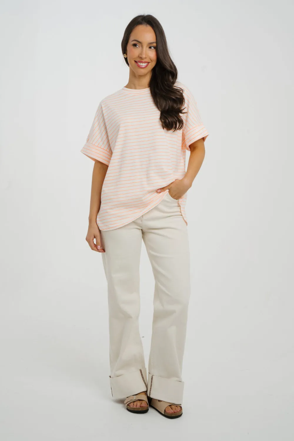 The Walk in Wardrobe T-Shirts|Tops>Millie Margarita T-Shirt In Orange