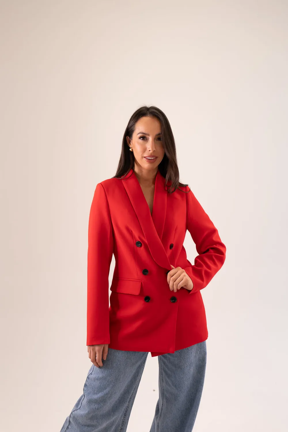 The Walk in Wardrobe Blazers>Nadia Blazer In Red