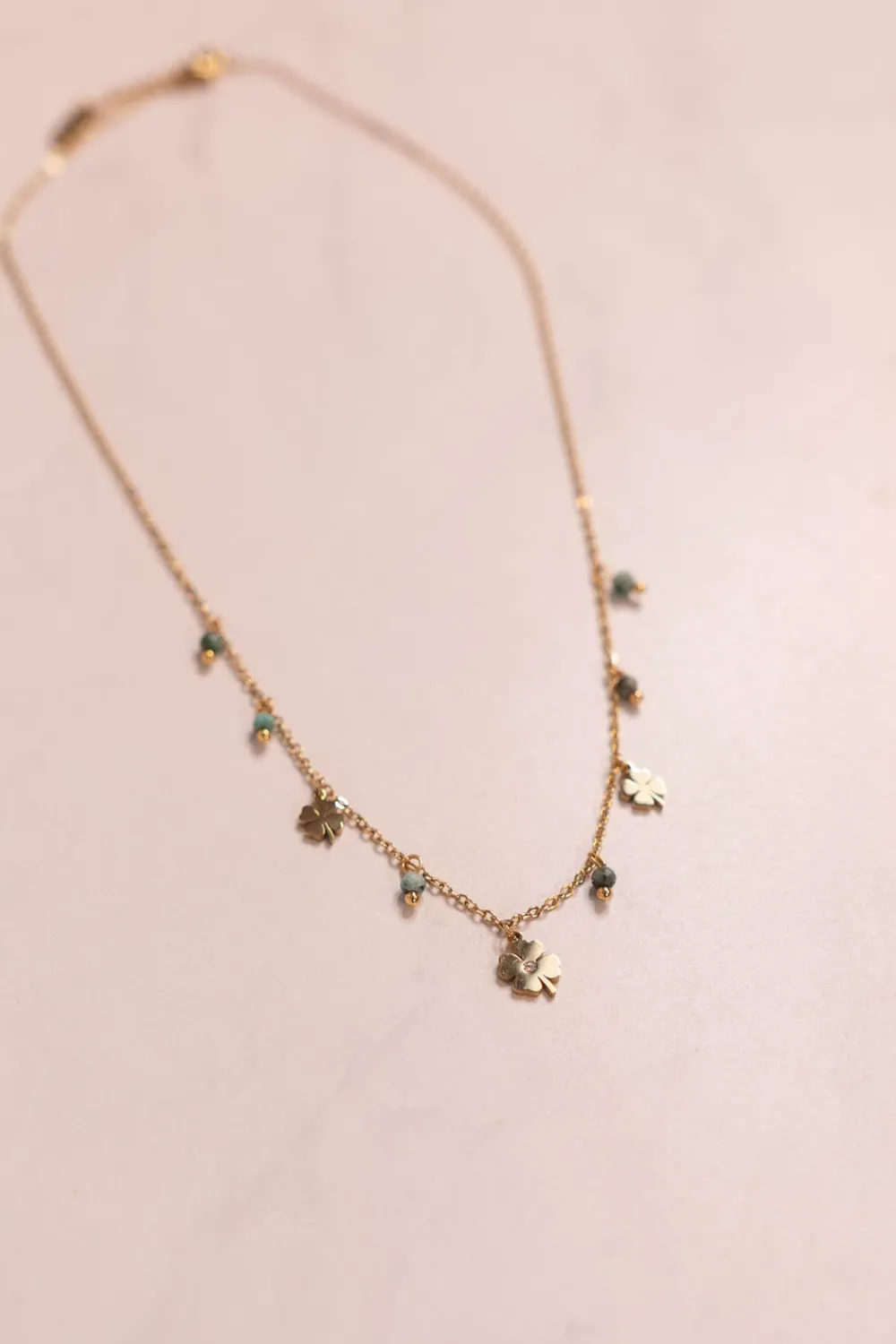 The Walk in Wardrobe Jewellery>Olive Charm Necklace In Turquoise Mix