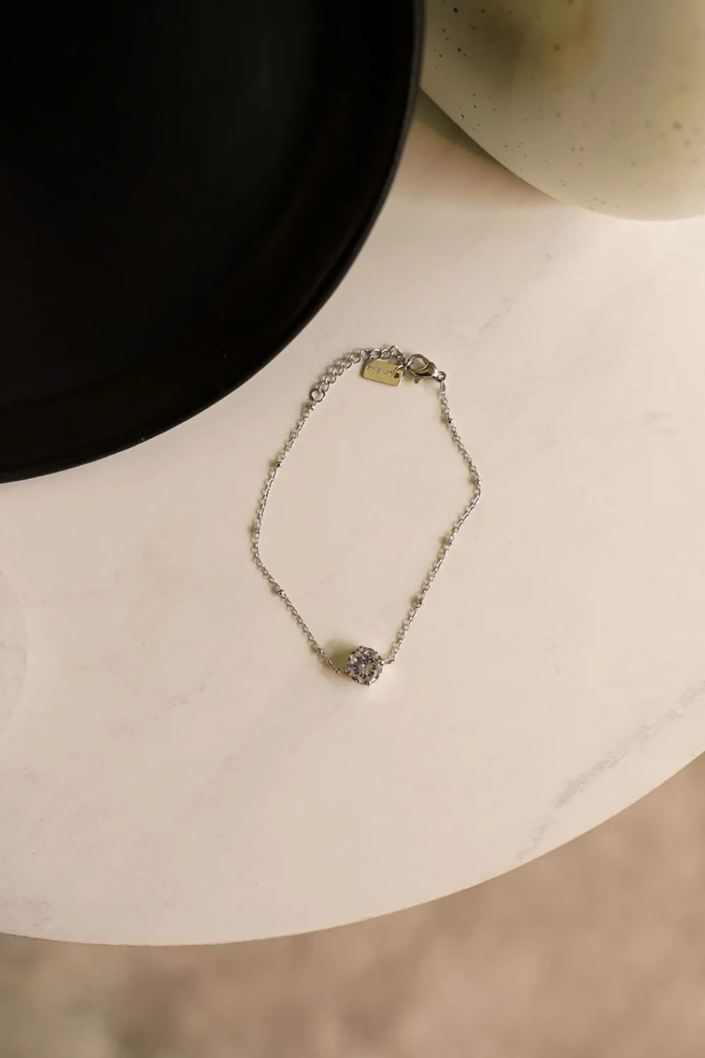 The Walk in Wardrobe Jewellery>Olive Solitaire Bracelet In Silver